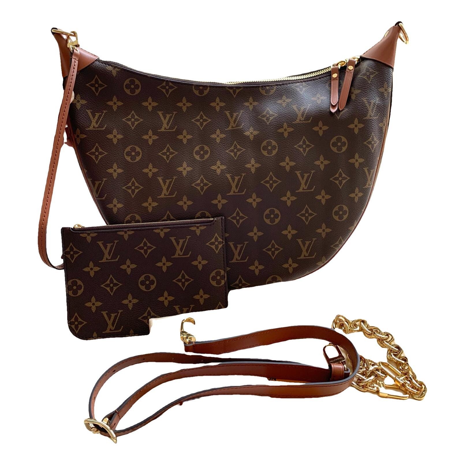 Loop leather handbag