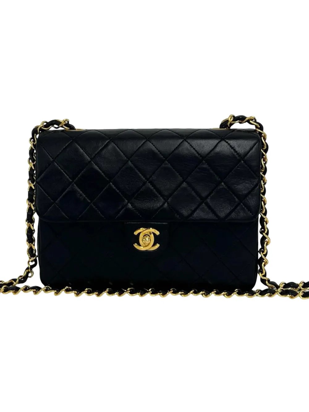 1989-1991 Small Square Quilted Lambskin Flap crossbody bag