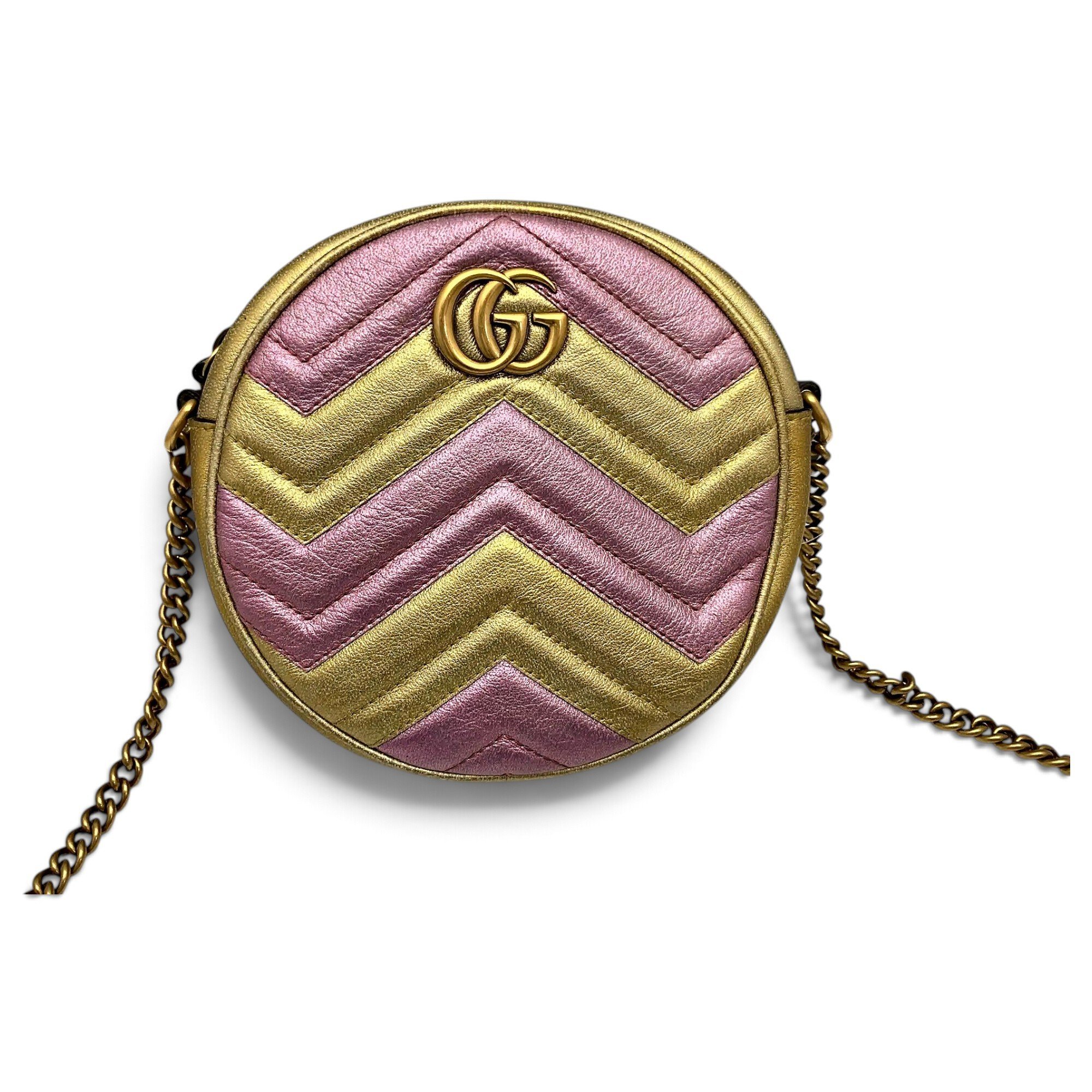 GG Marmont Round leather crossbody bag