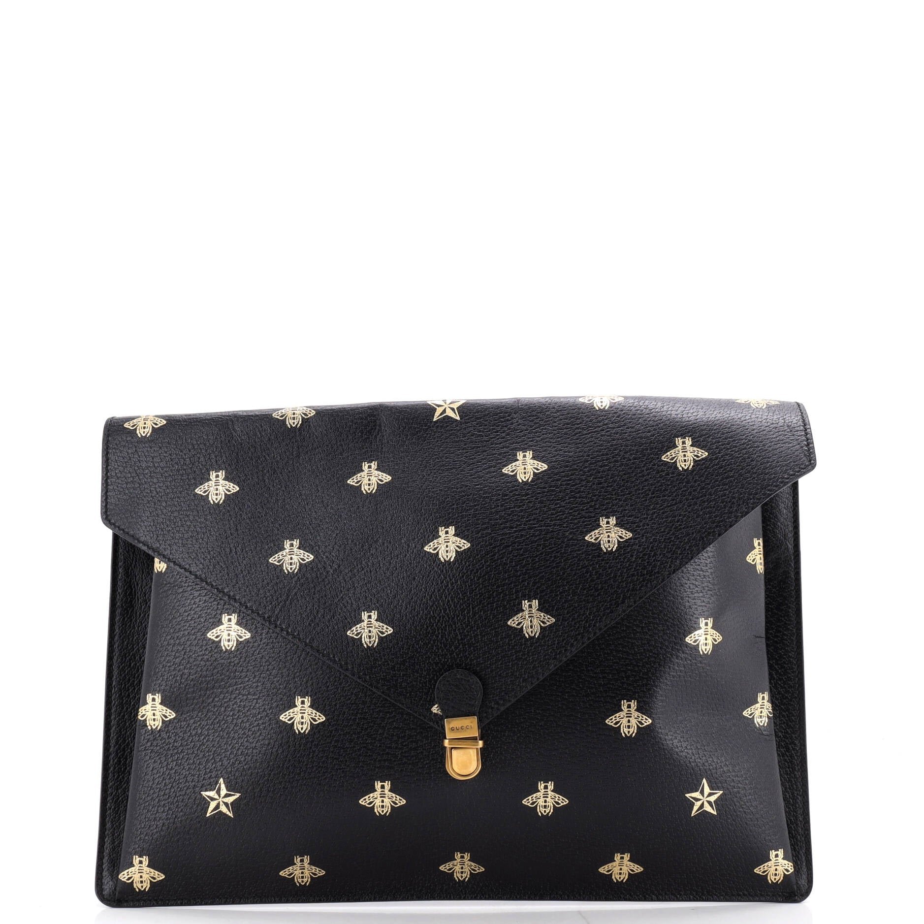 Bee Envelope Portfolio Printed Leather