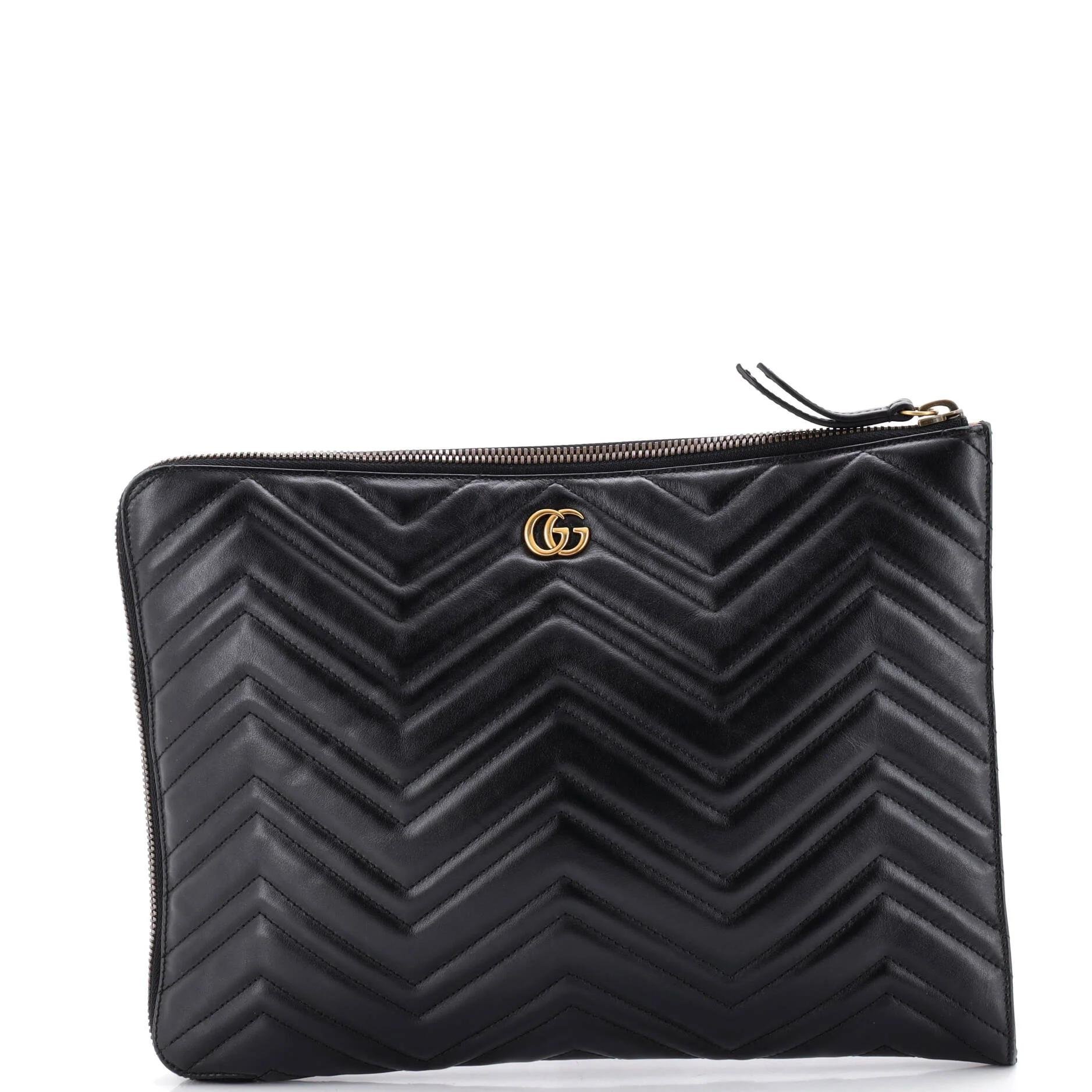 Leather clutch bag