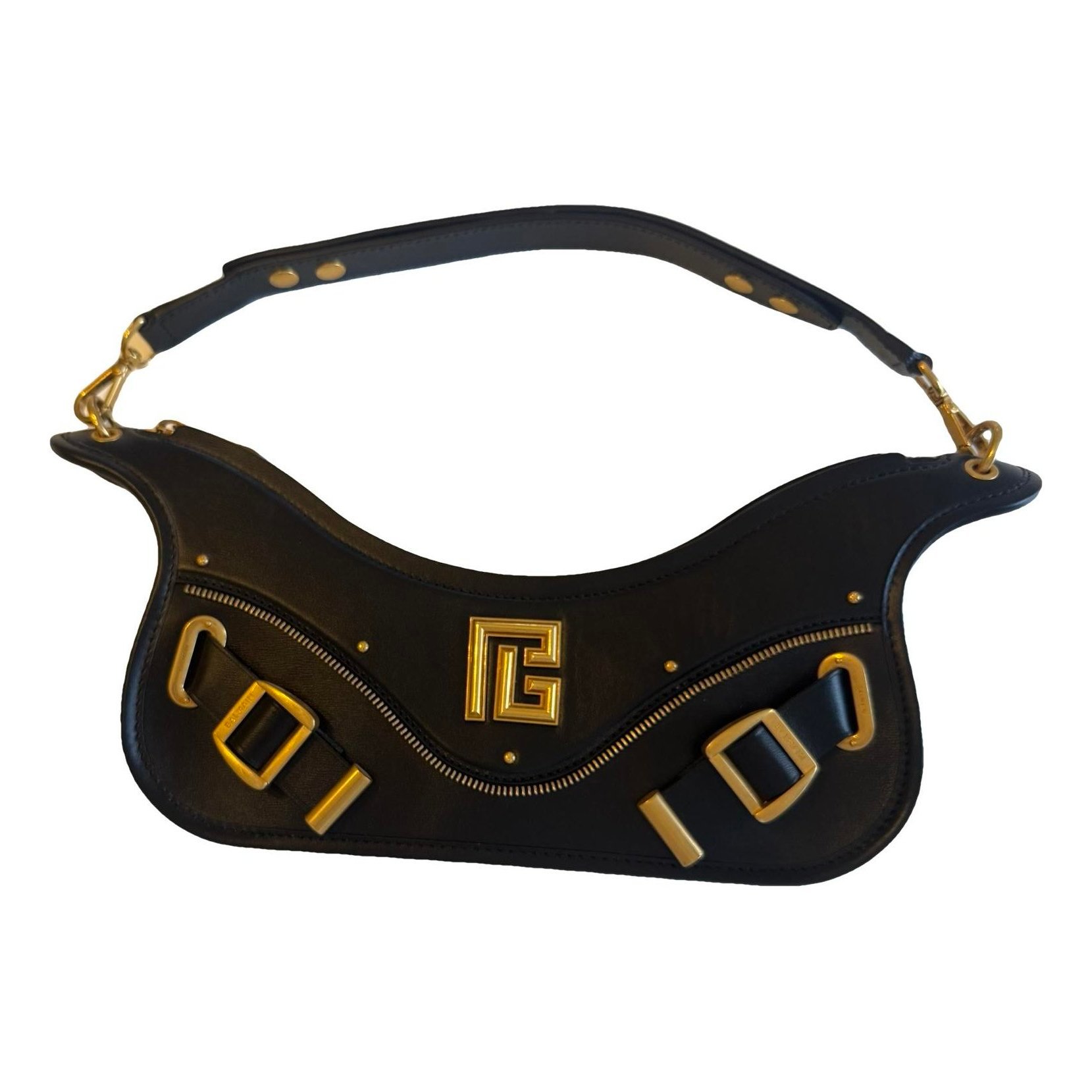 Leather clutch bag