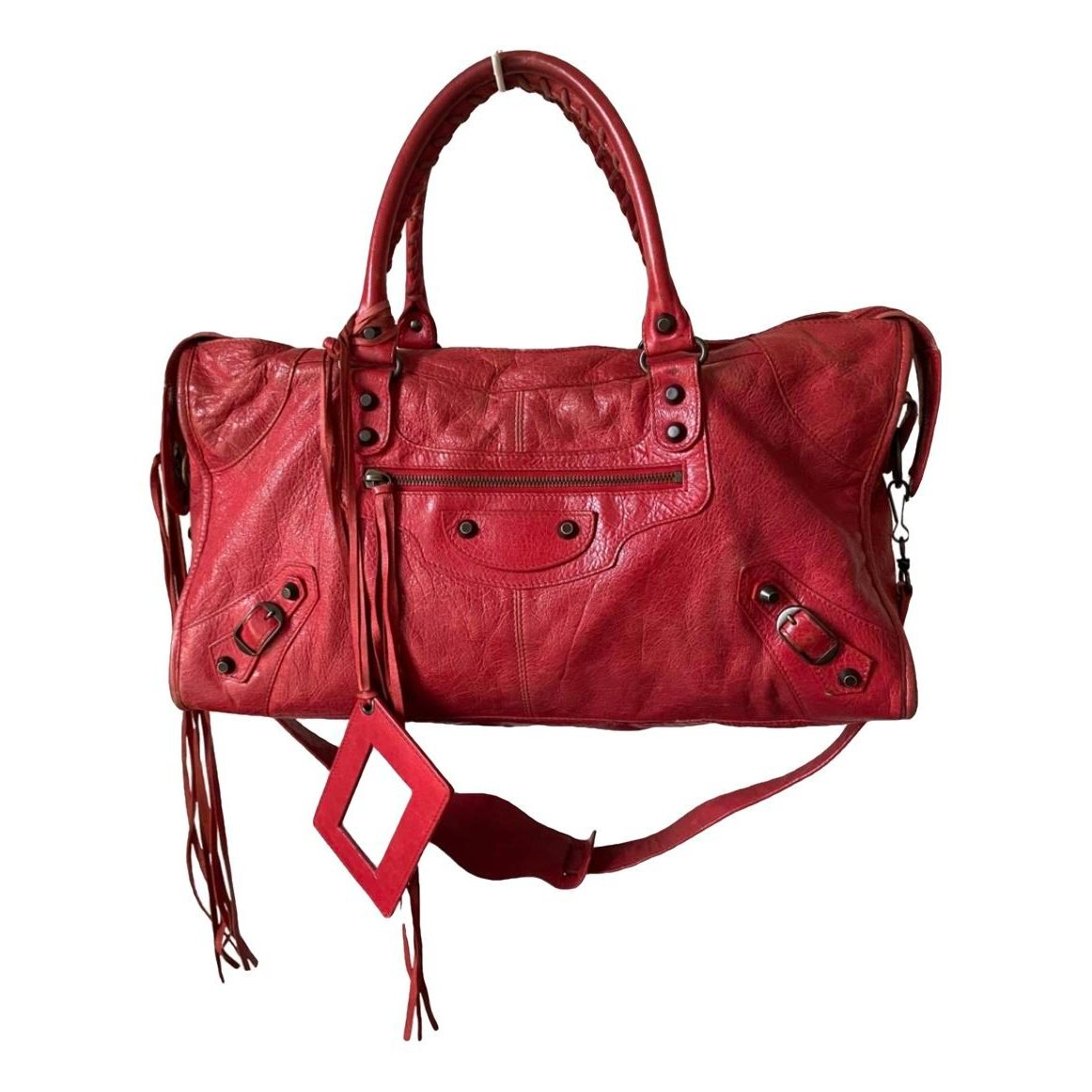 City leather handbag