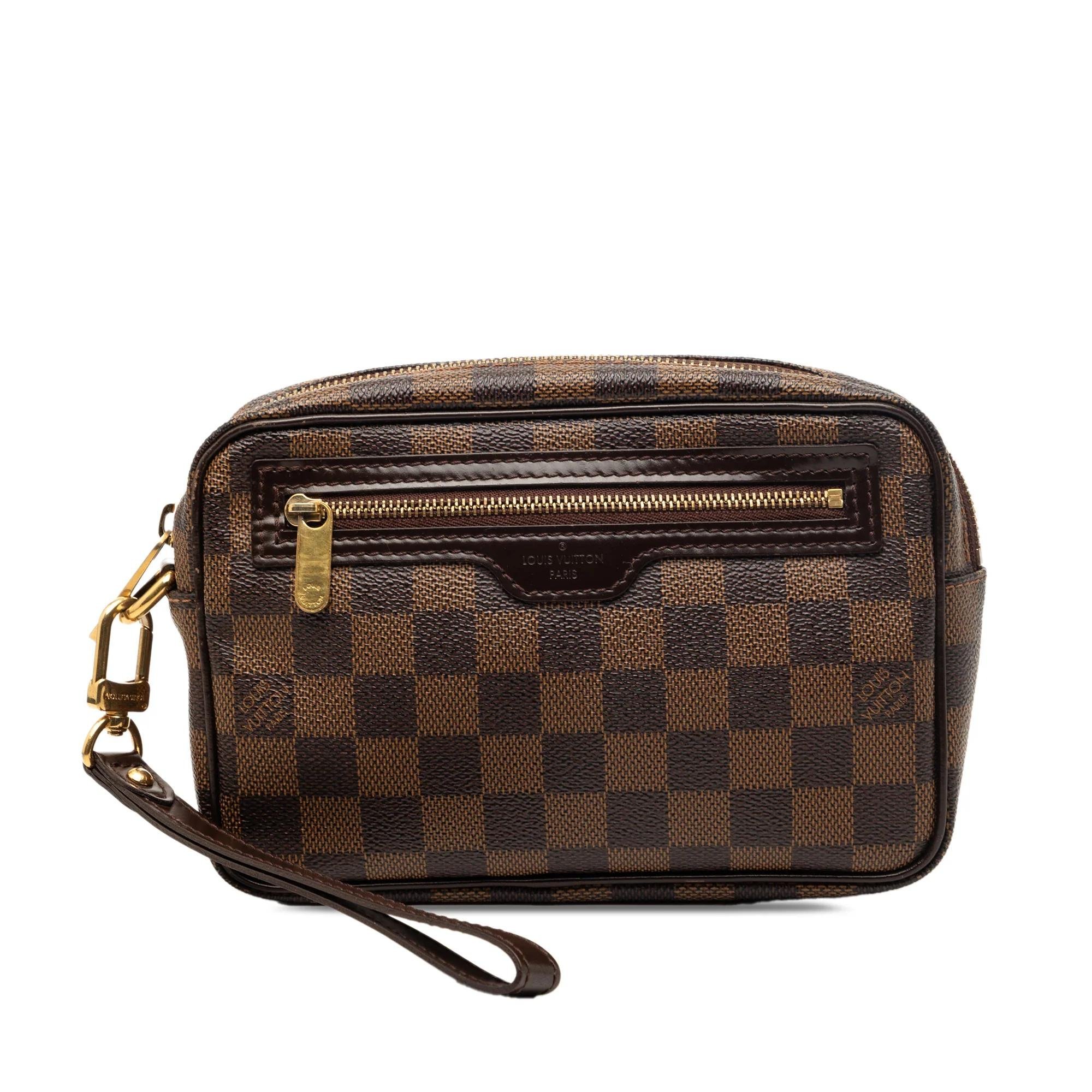 Leather clutch bag