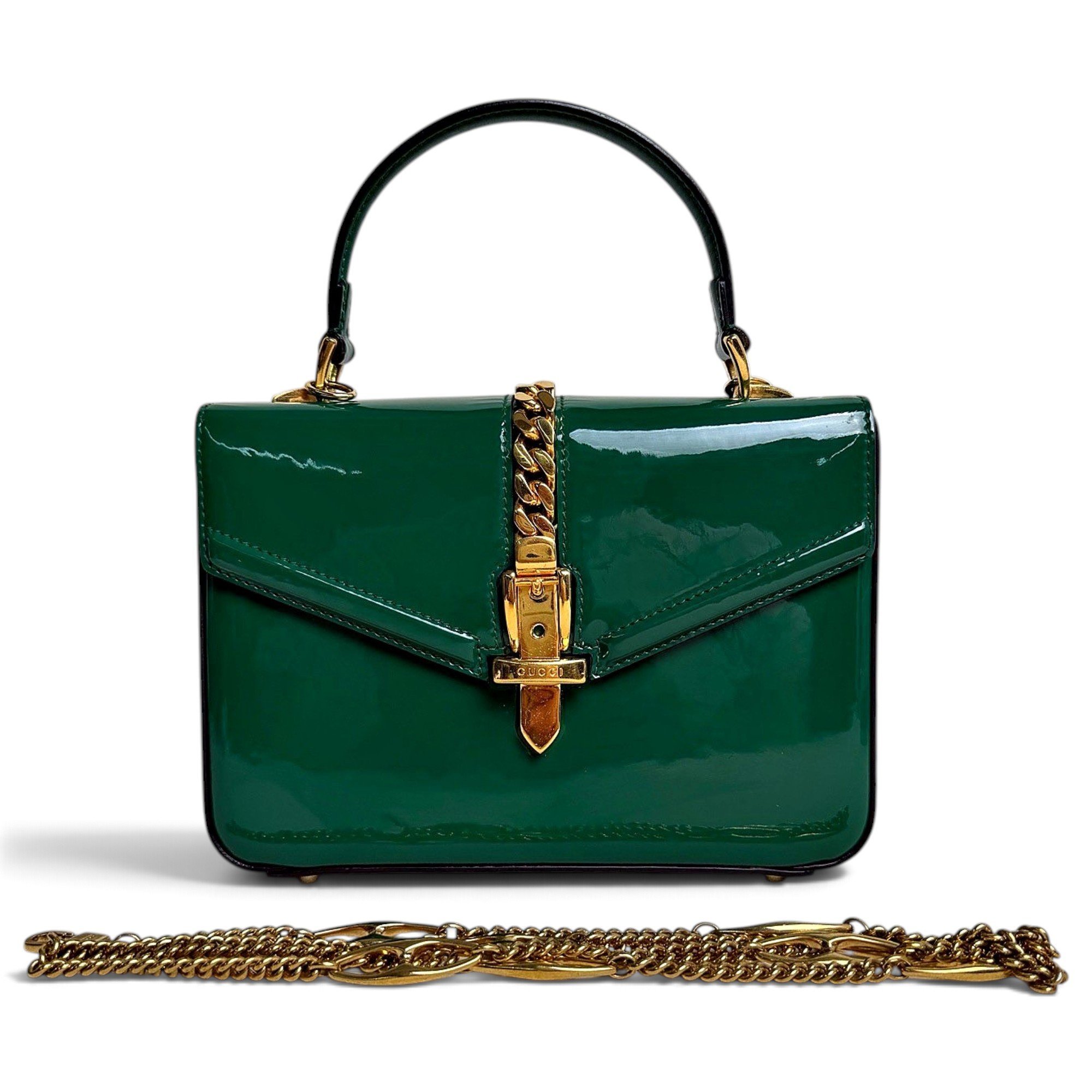 Sylvie patent leather handbag