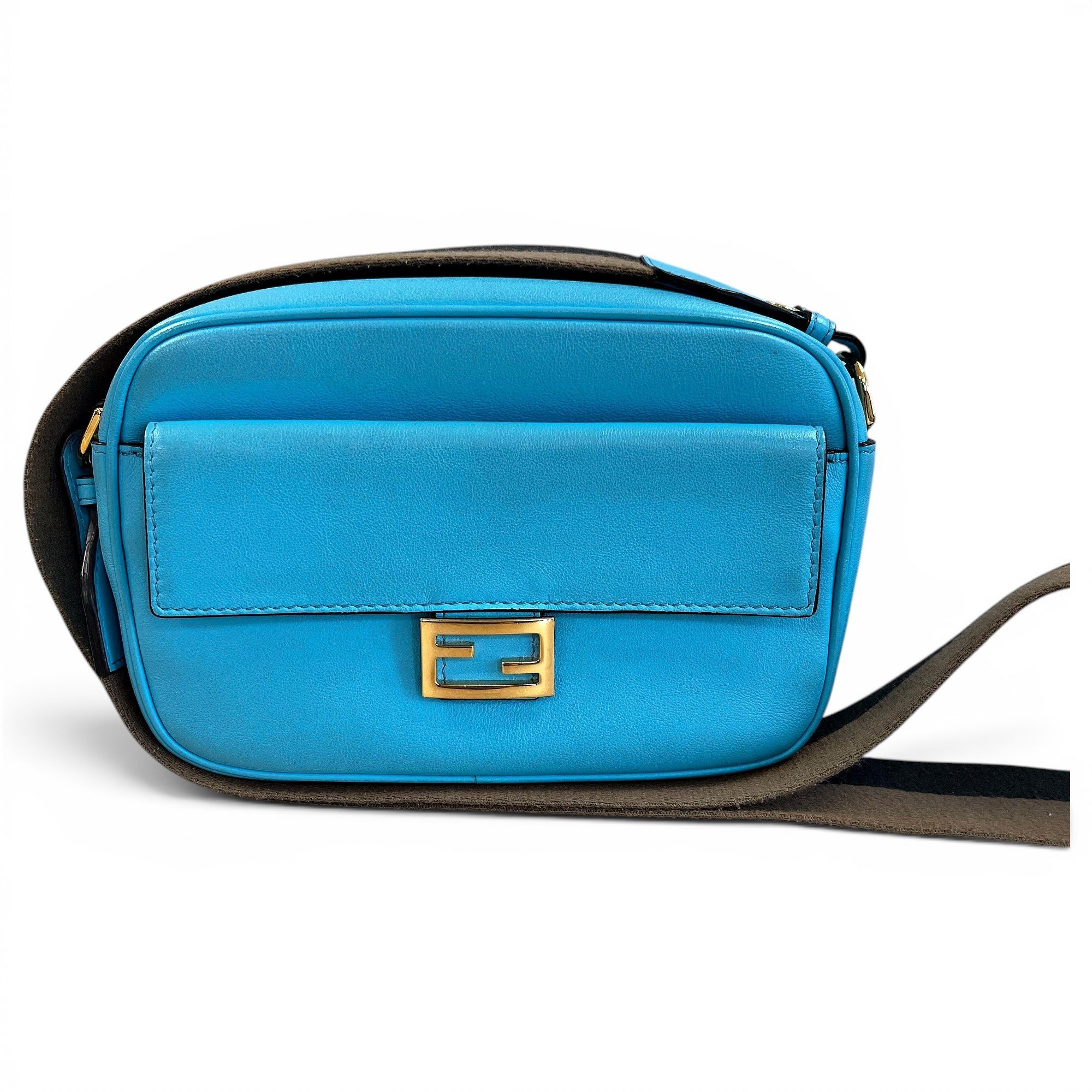 Camera case leather crossbody bag