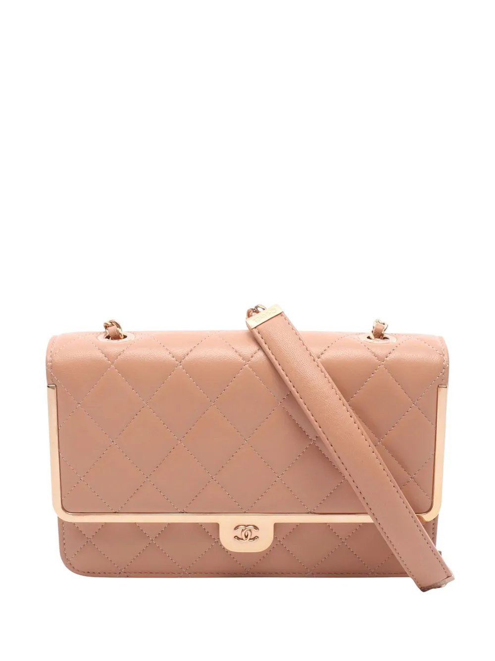 2021-2026 CC Quilted Lambskin Frame Wallet On Chain crossbody bag
