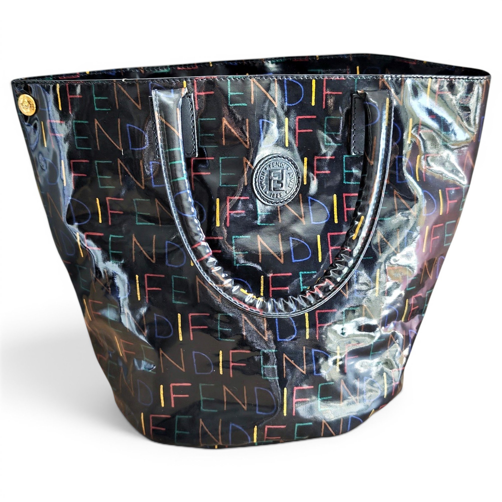 Patent leather tote