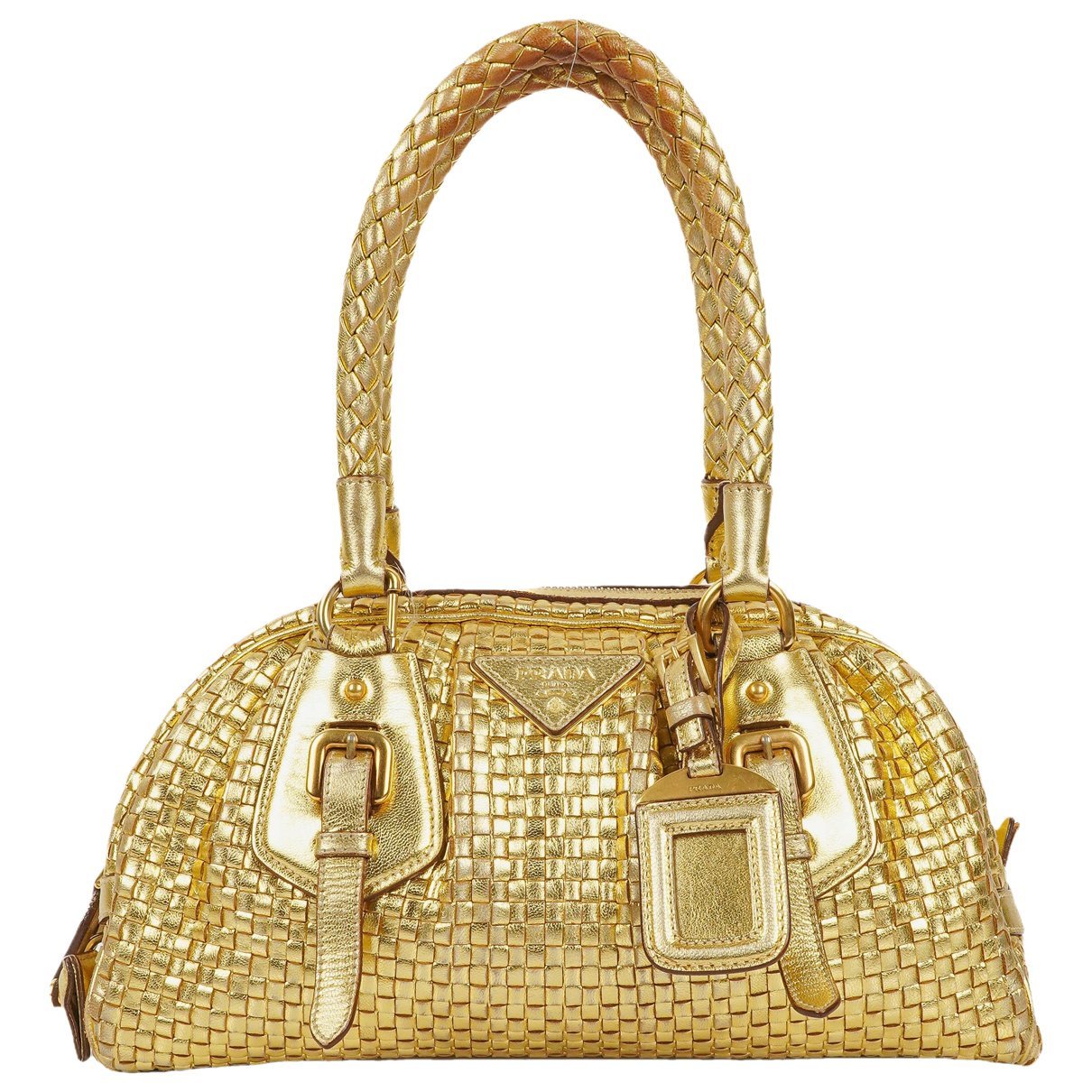 Madras leather handbag