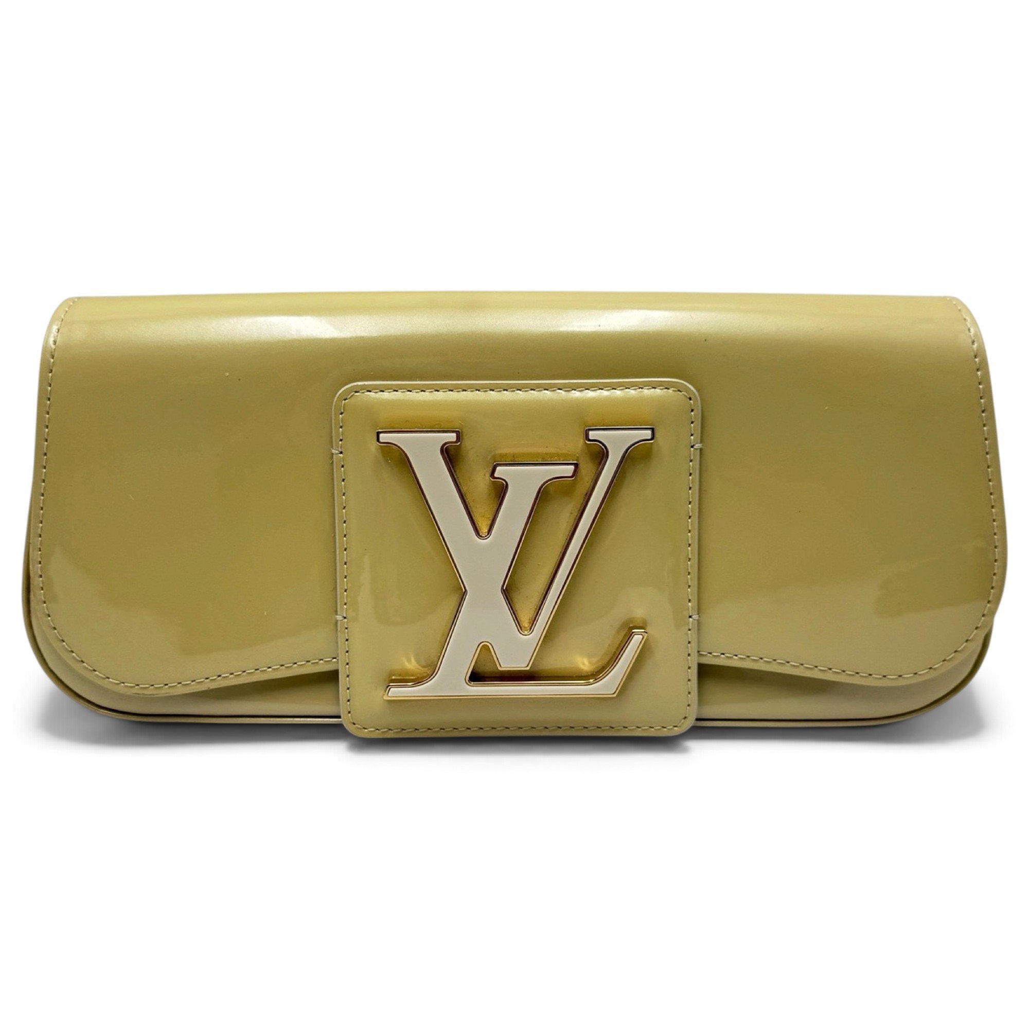 Patent leather clutch bag