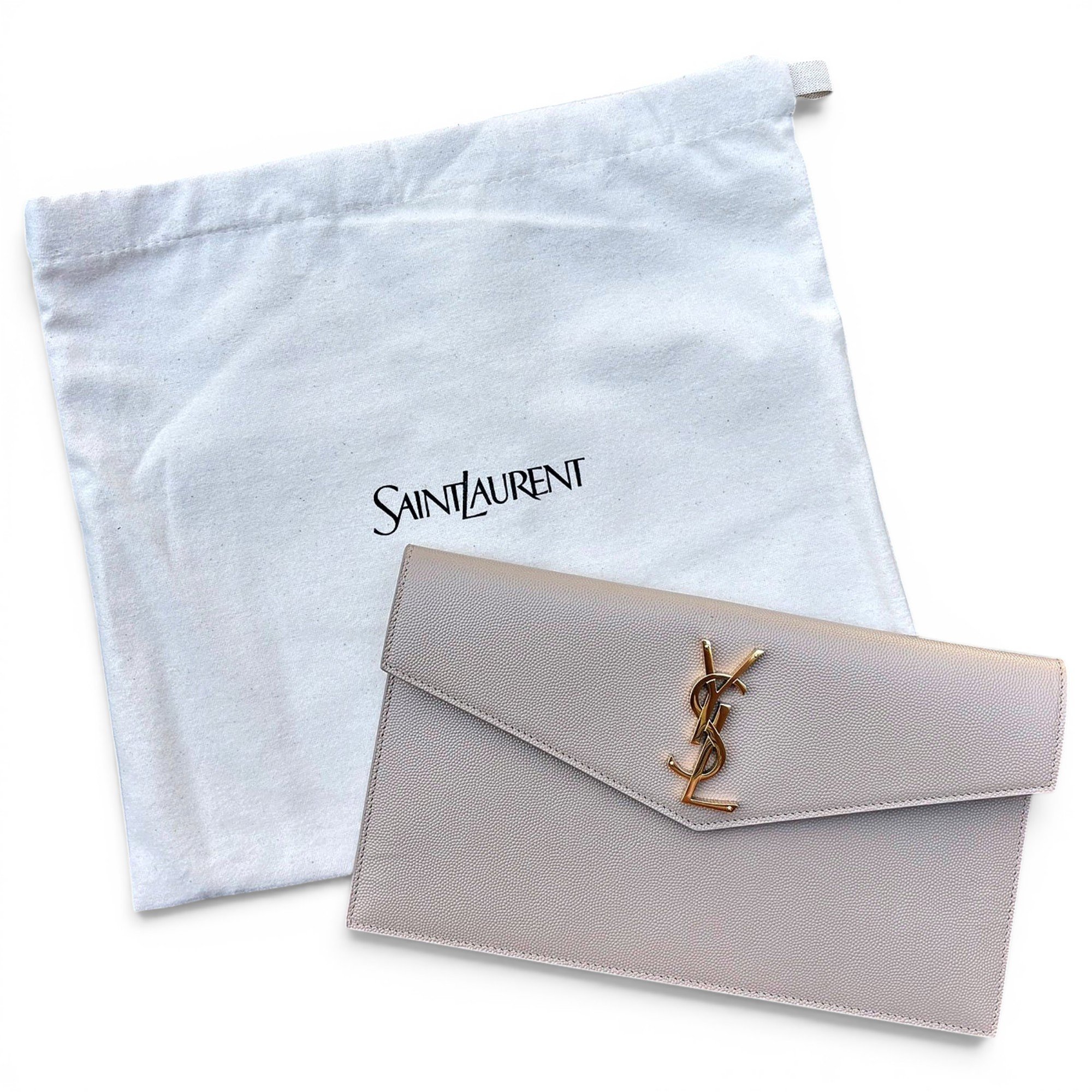 Leather clutch bag
