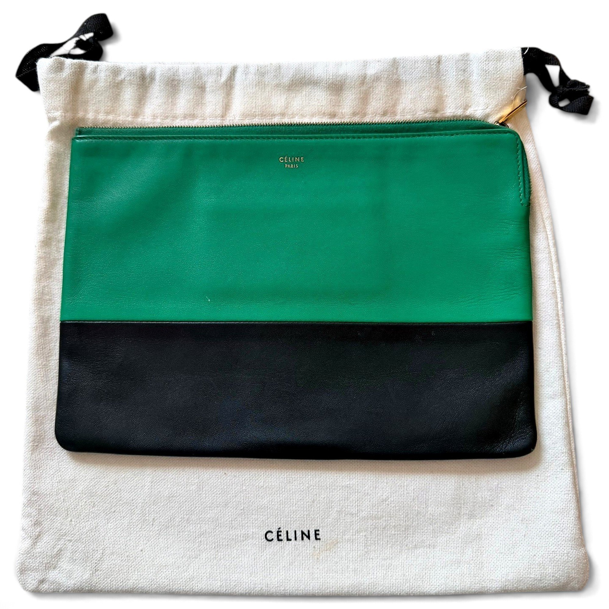Leather clutch bag