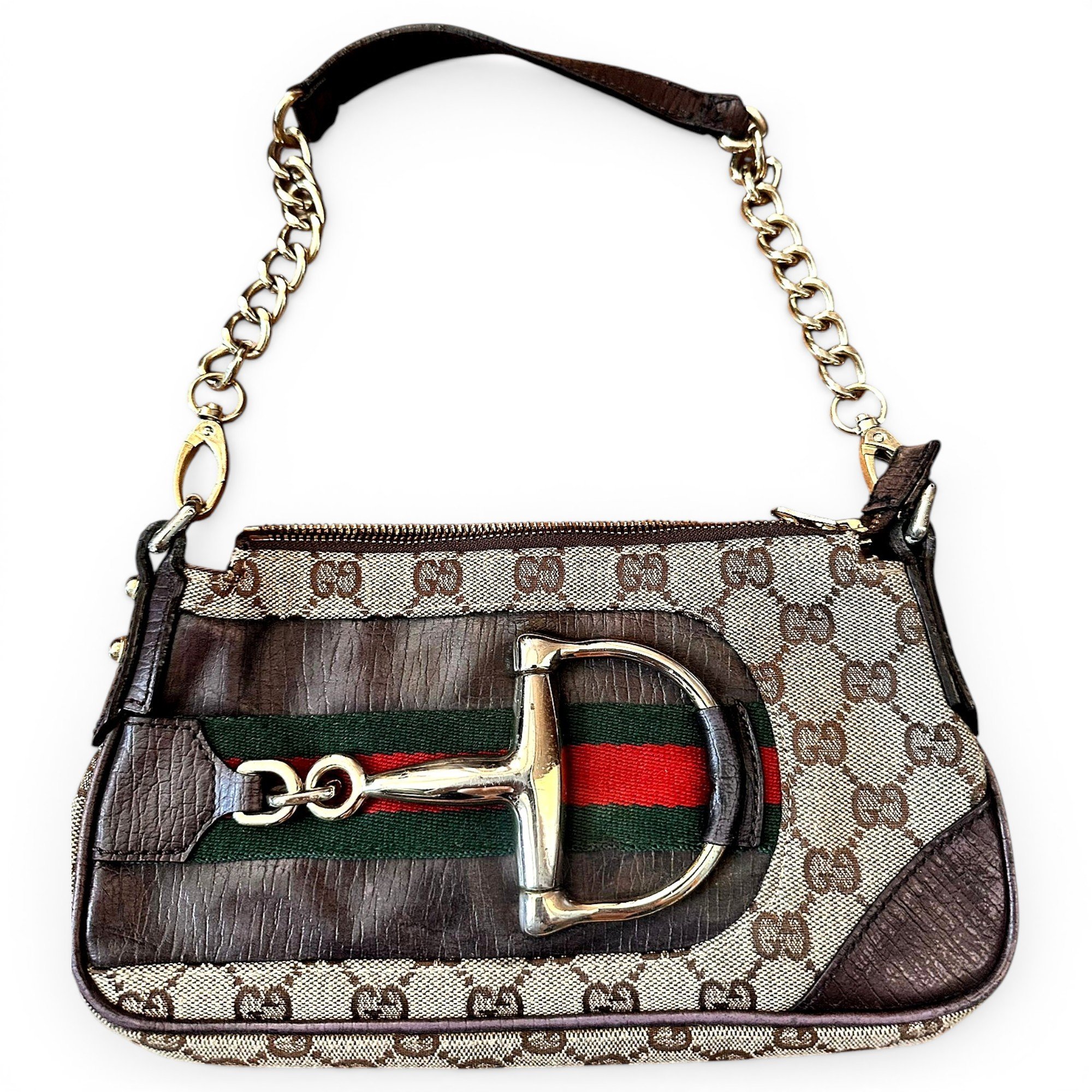 Horsebit Chain cloth handbag