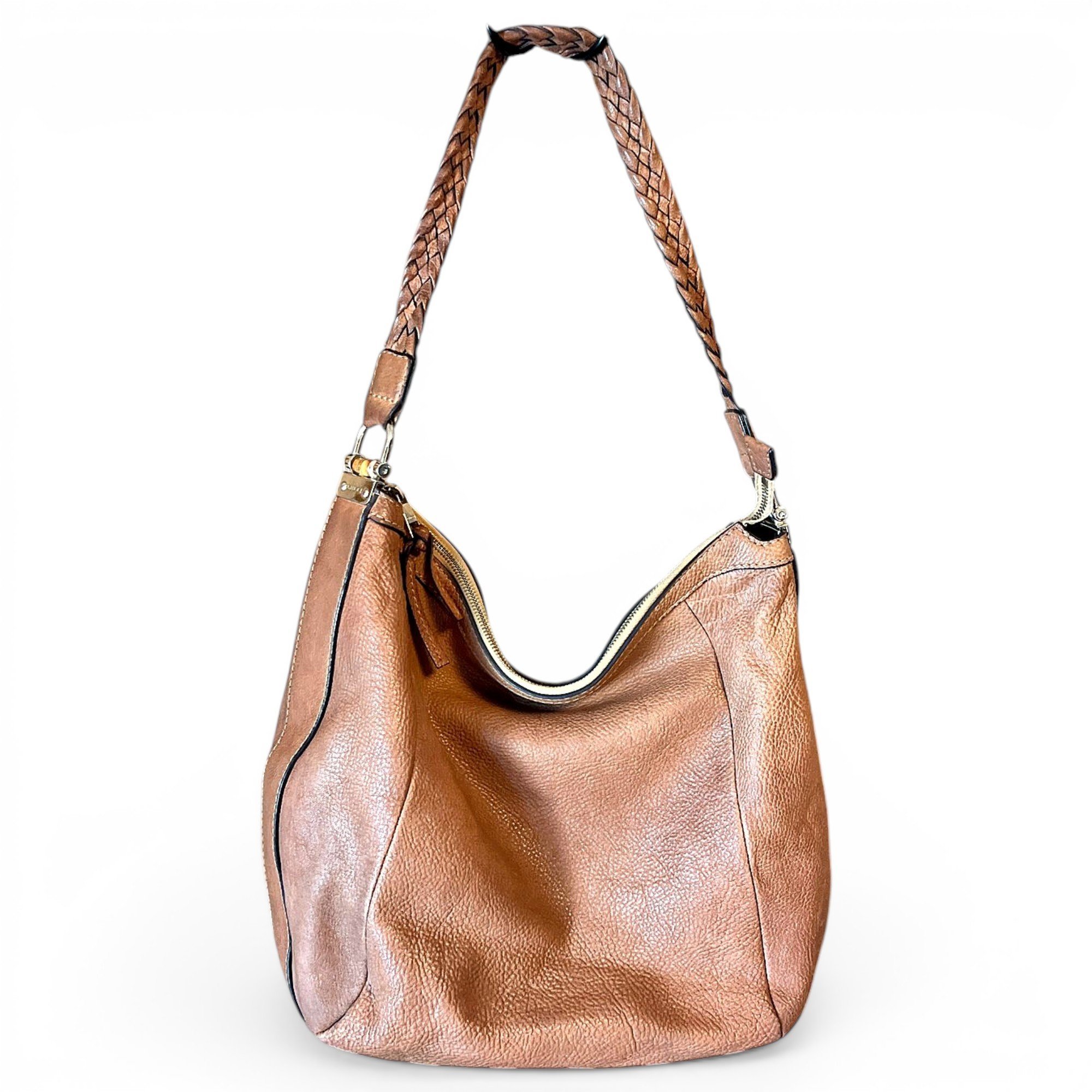 Leather clutch bag