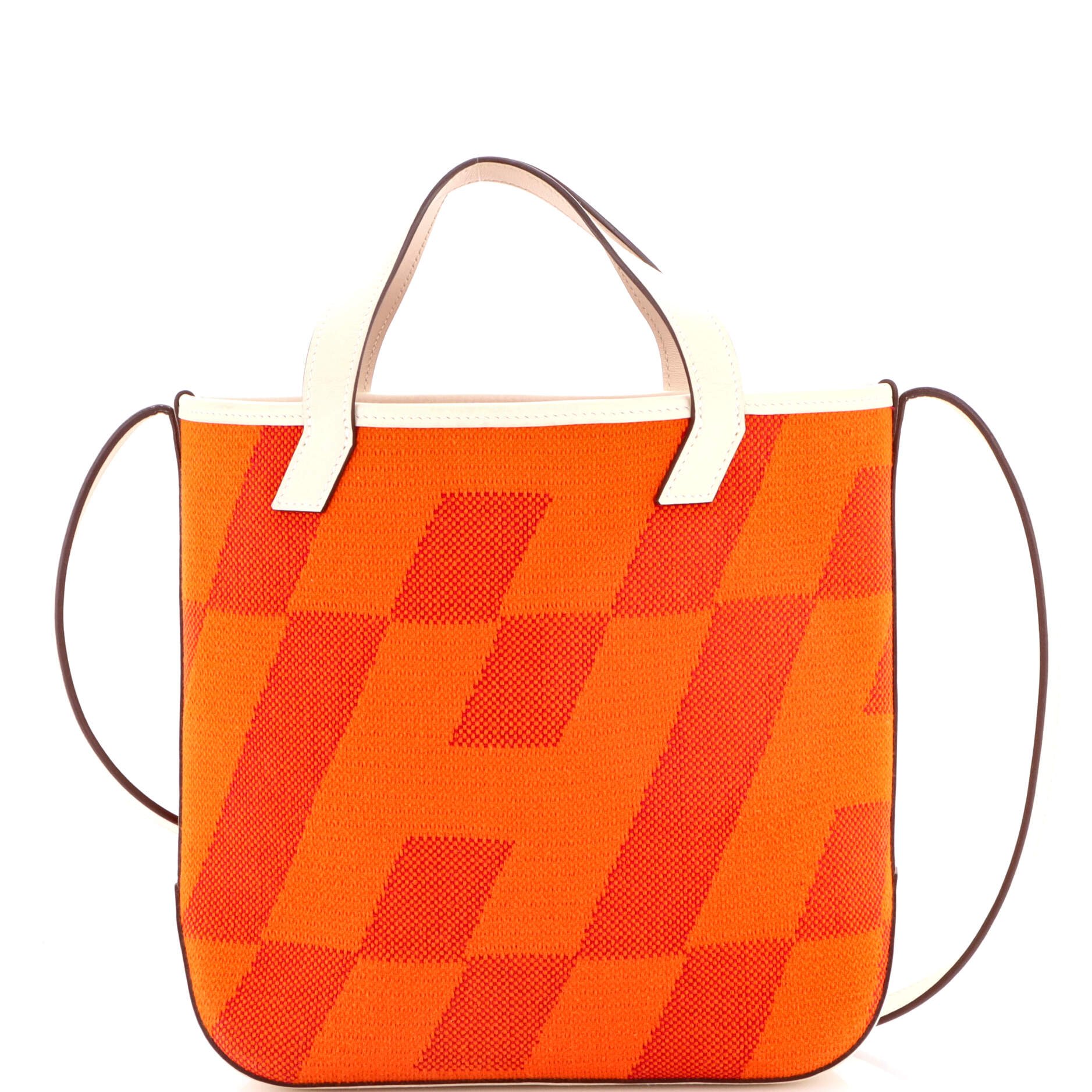 Hermes Cabas H en Biais Tote Canvas with Leather 27