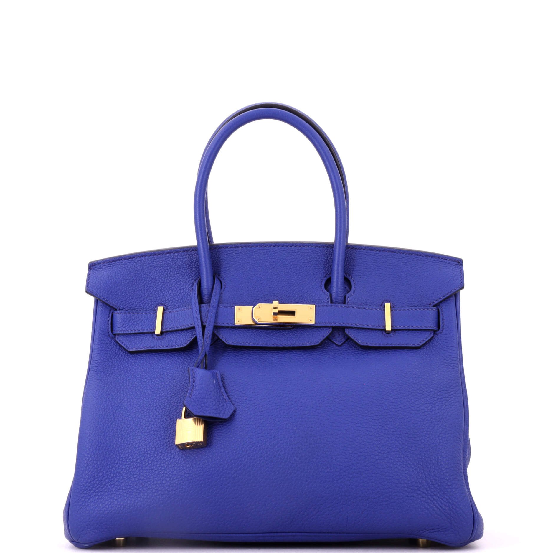 Birkin Handbag Bleu Royal Togo with Gold Hardware 30