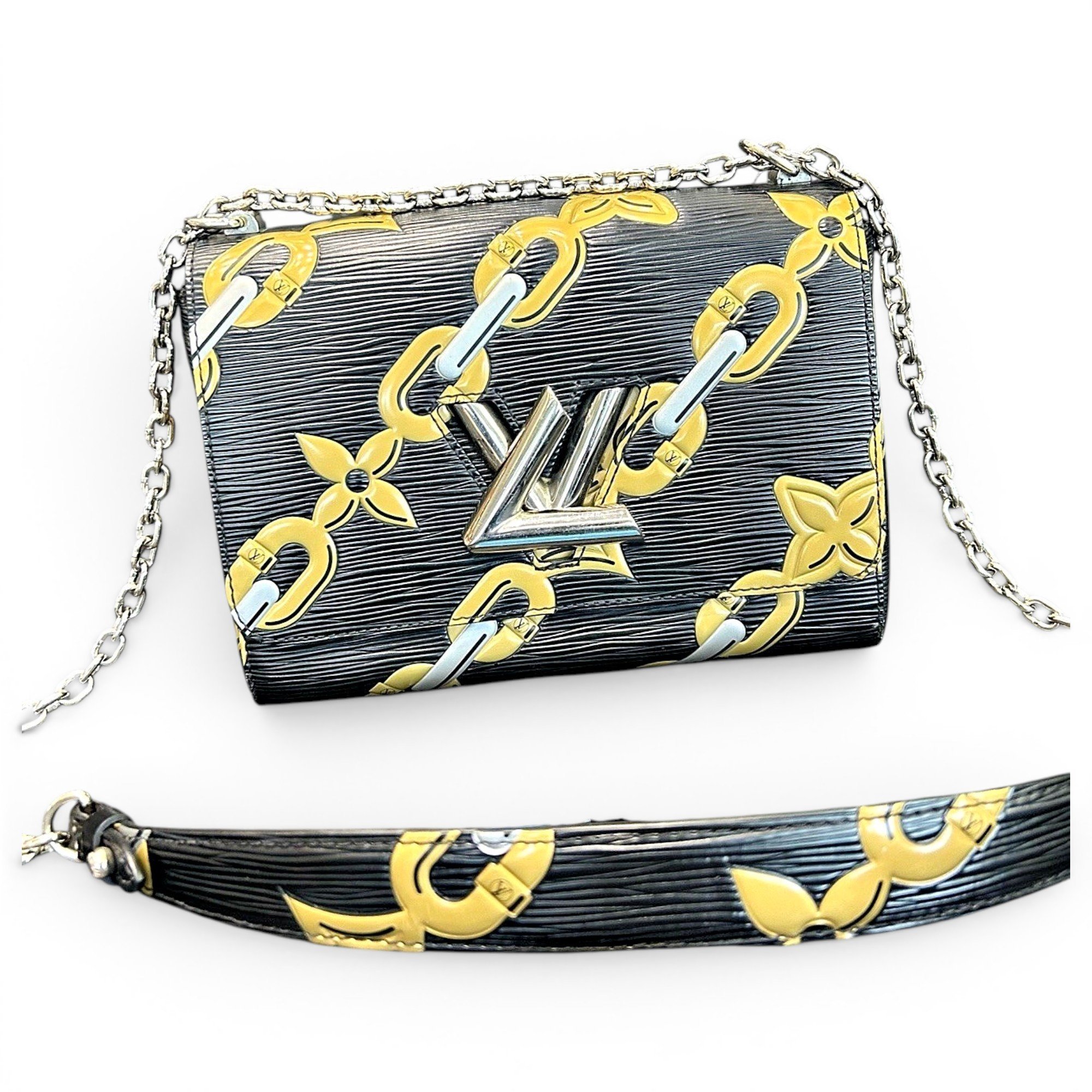 Twist leather handbag