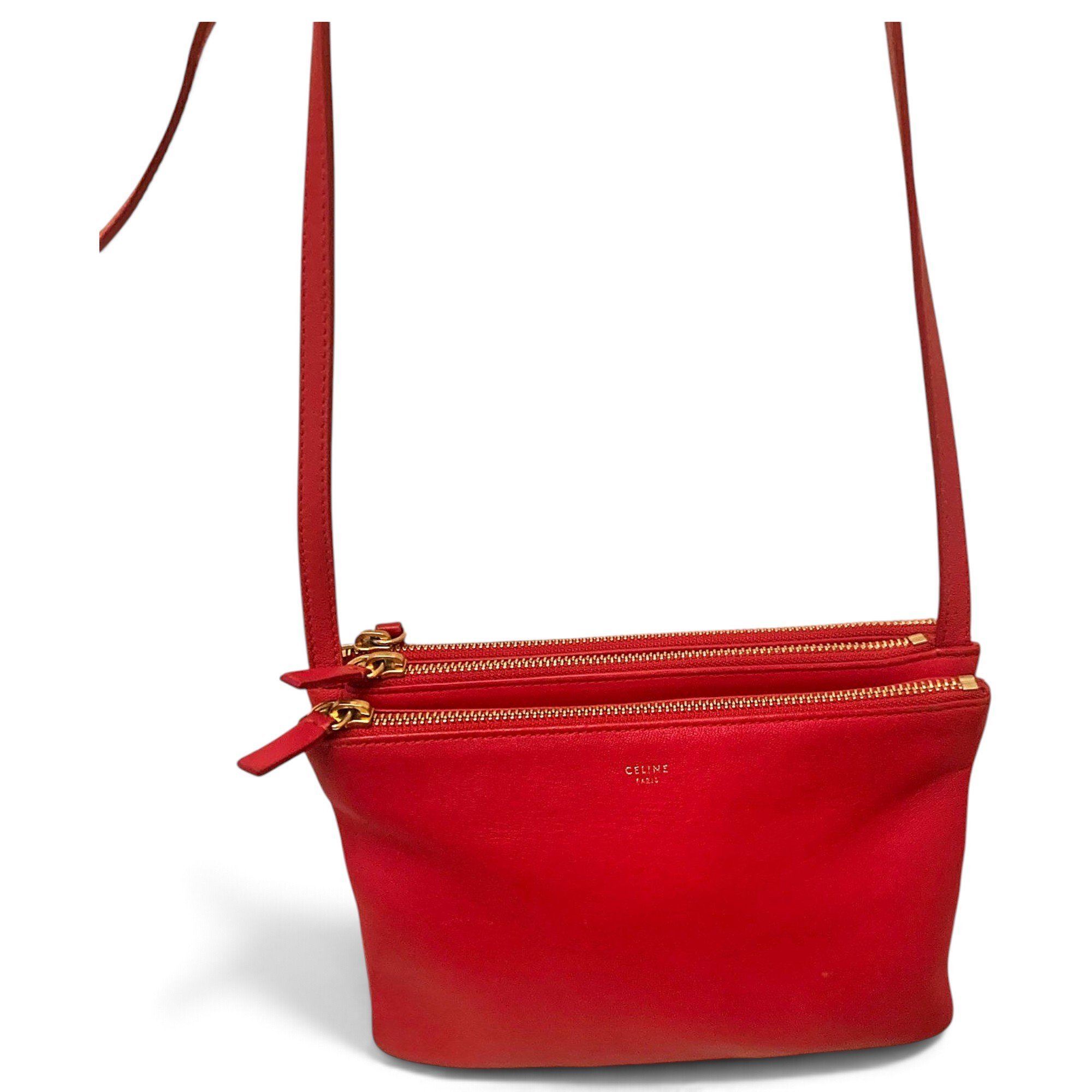 Trio leather crossbody bag