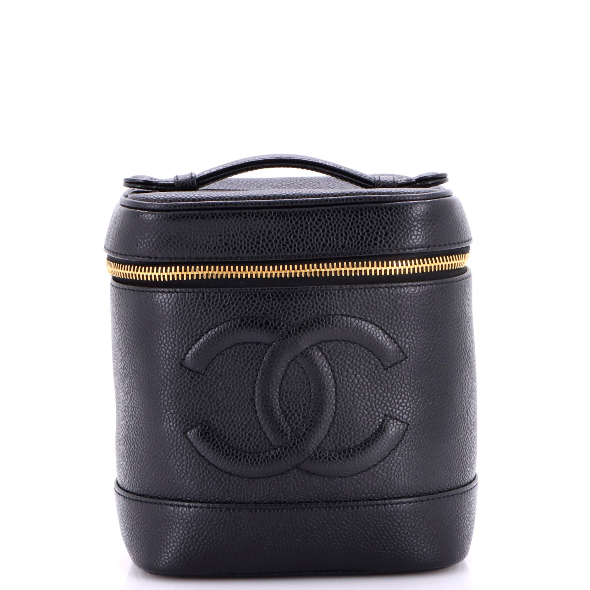 Vintage Timeless Cosmetic Case Caviar Tall