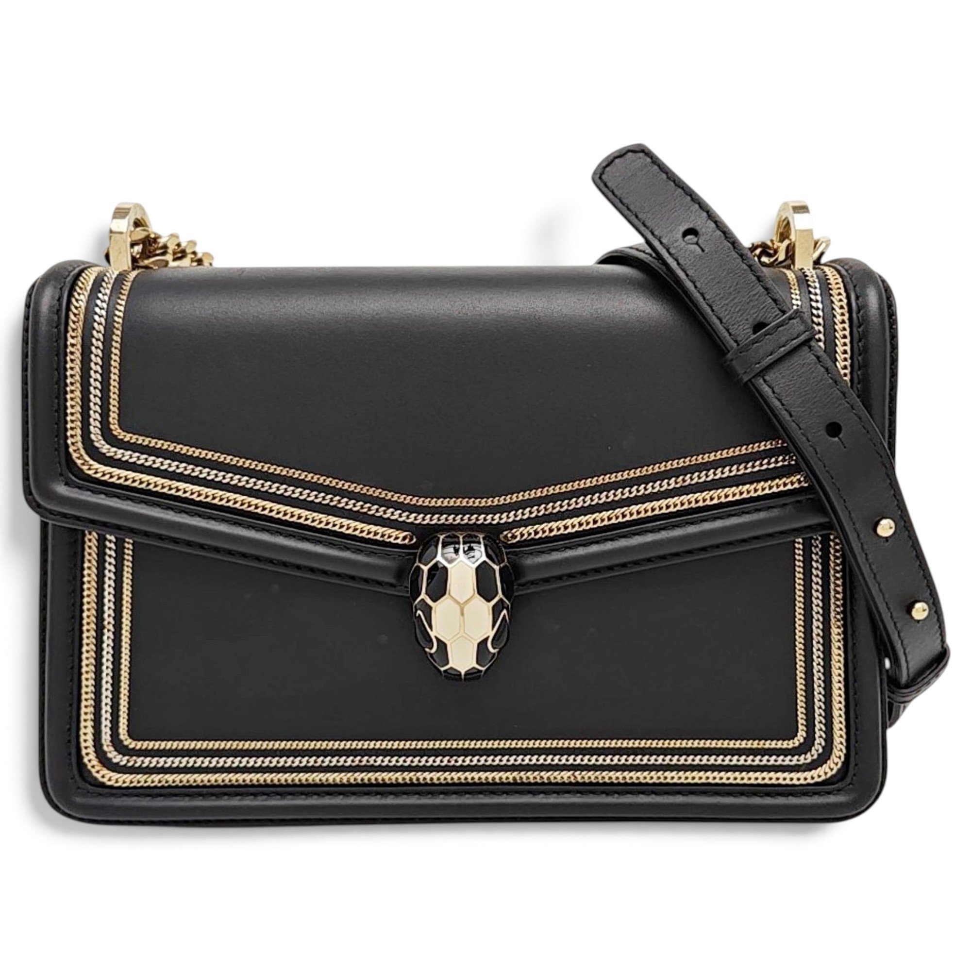 Serpenti leather handbag