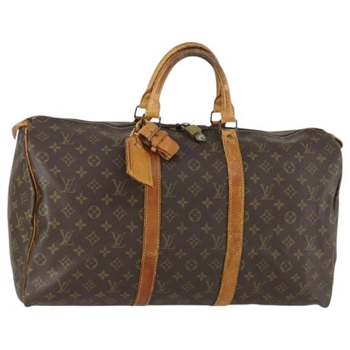 Keepall leather travel bag