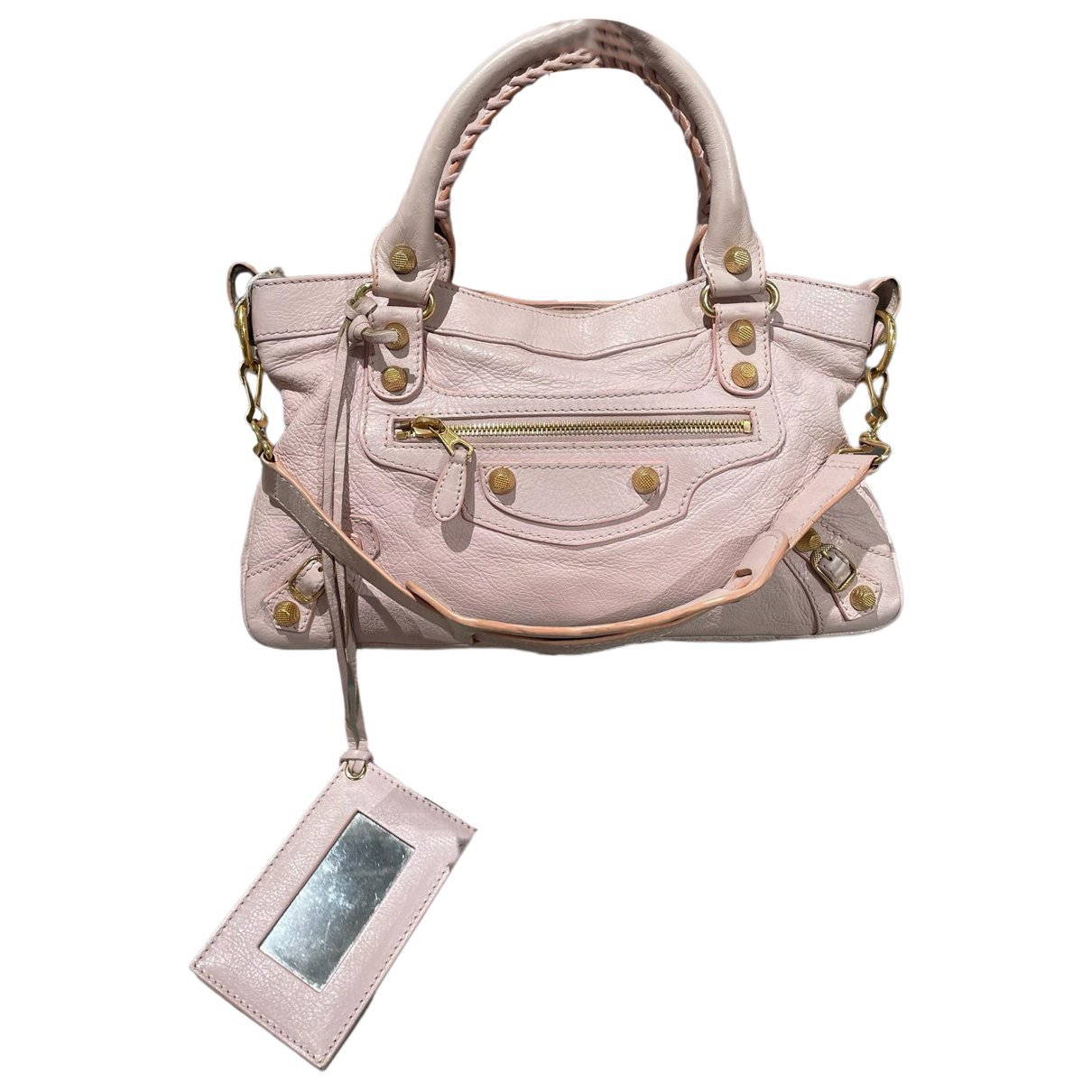 City leather handbag