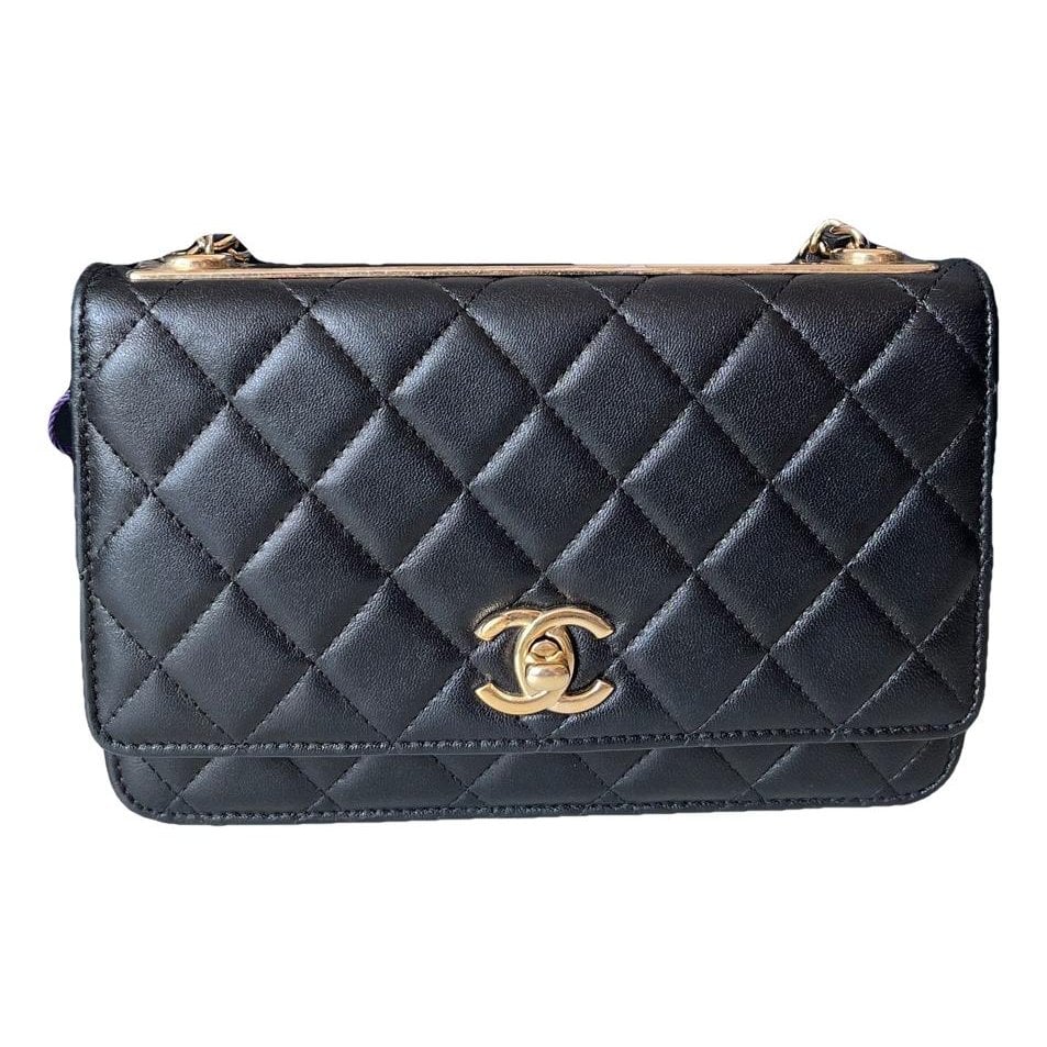 Trendy CC Wallet on Chain leather crossbody bag