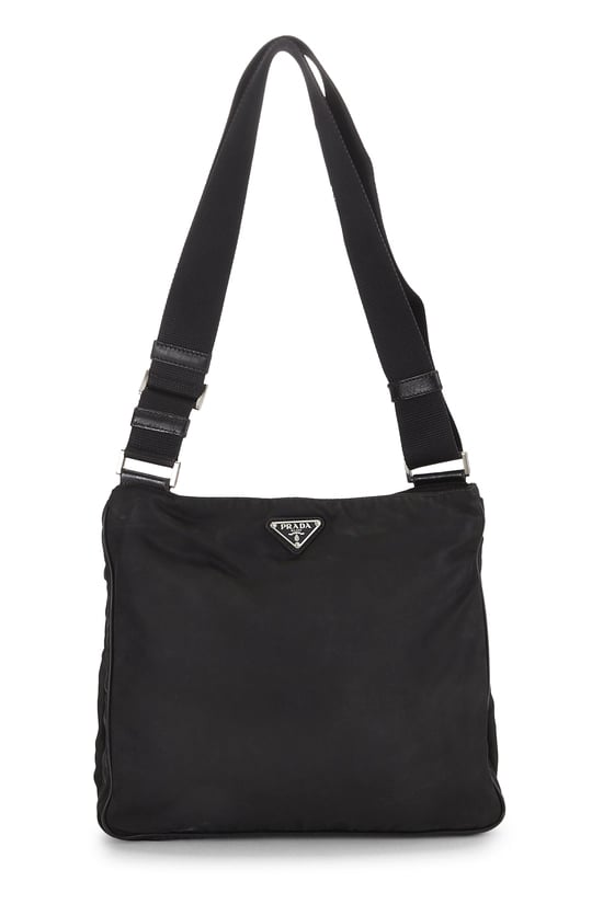 Black Nylon Messenger Medium