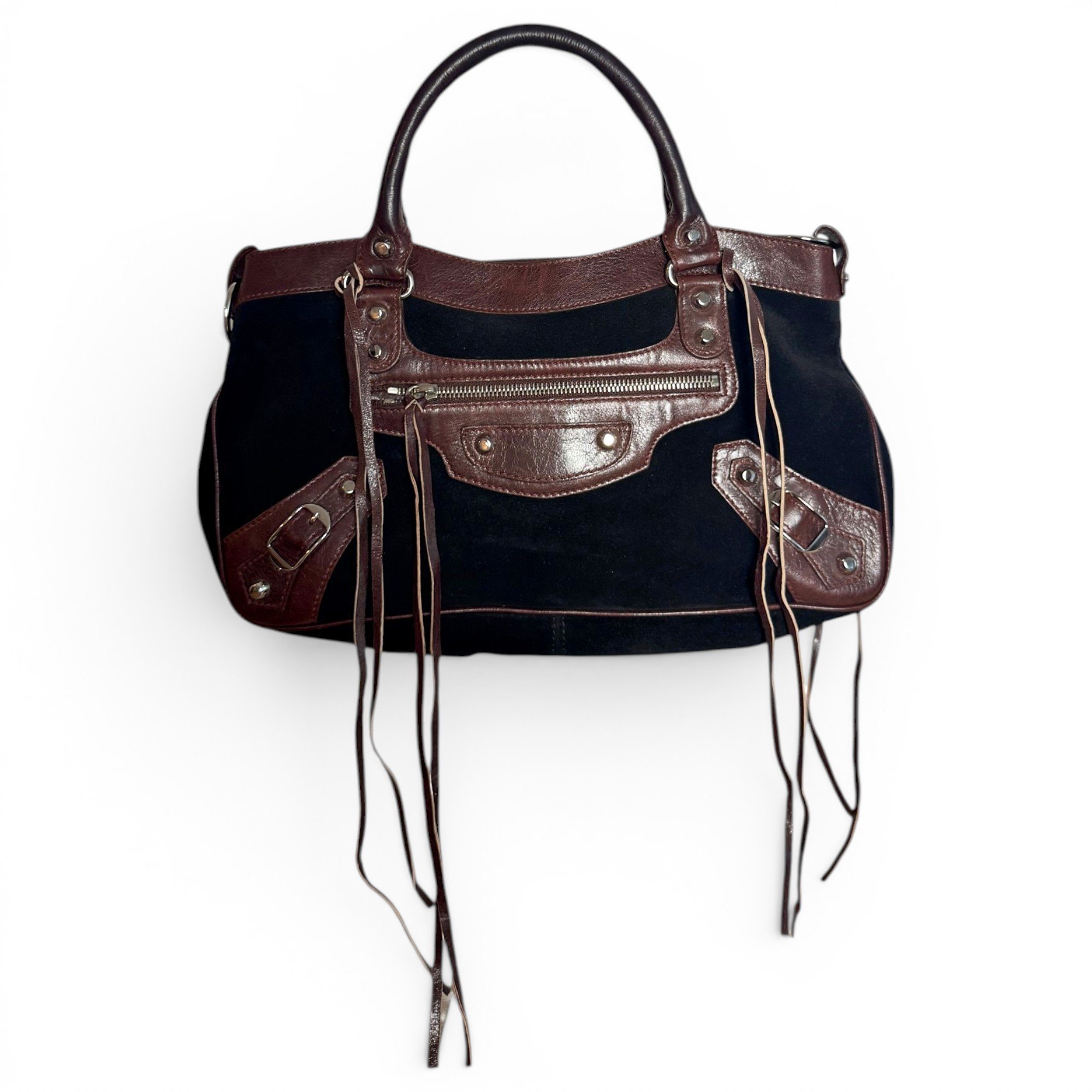 First leather handbag