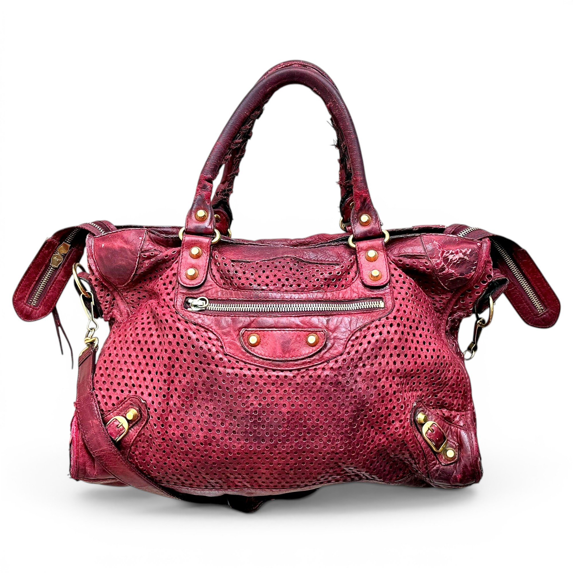 City leather handbag