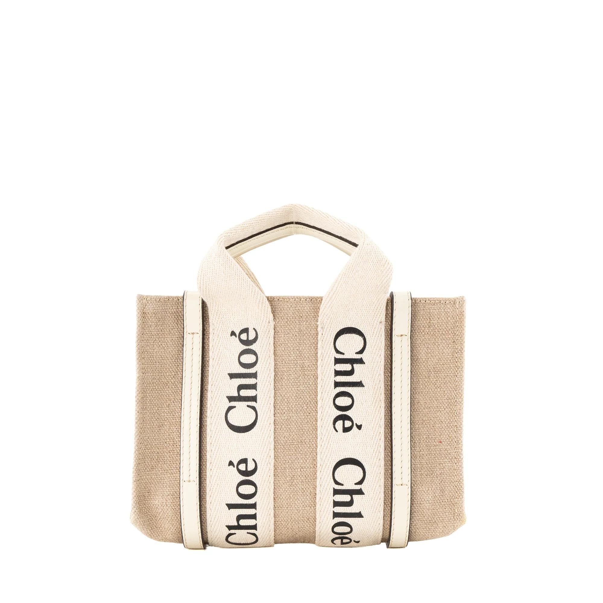 Chloe Woody leather tote