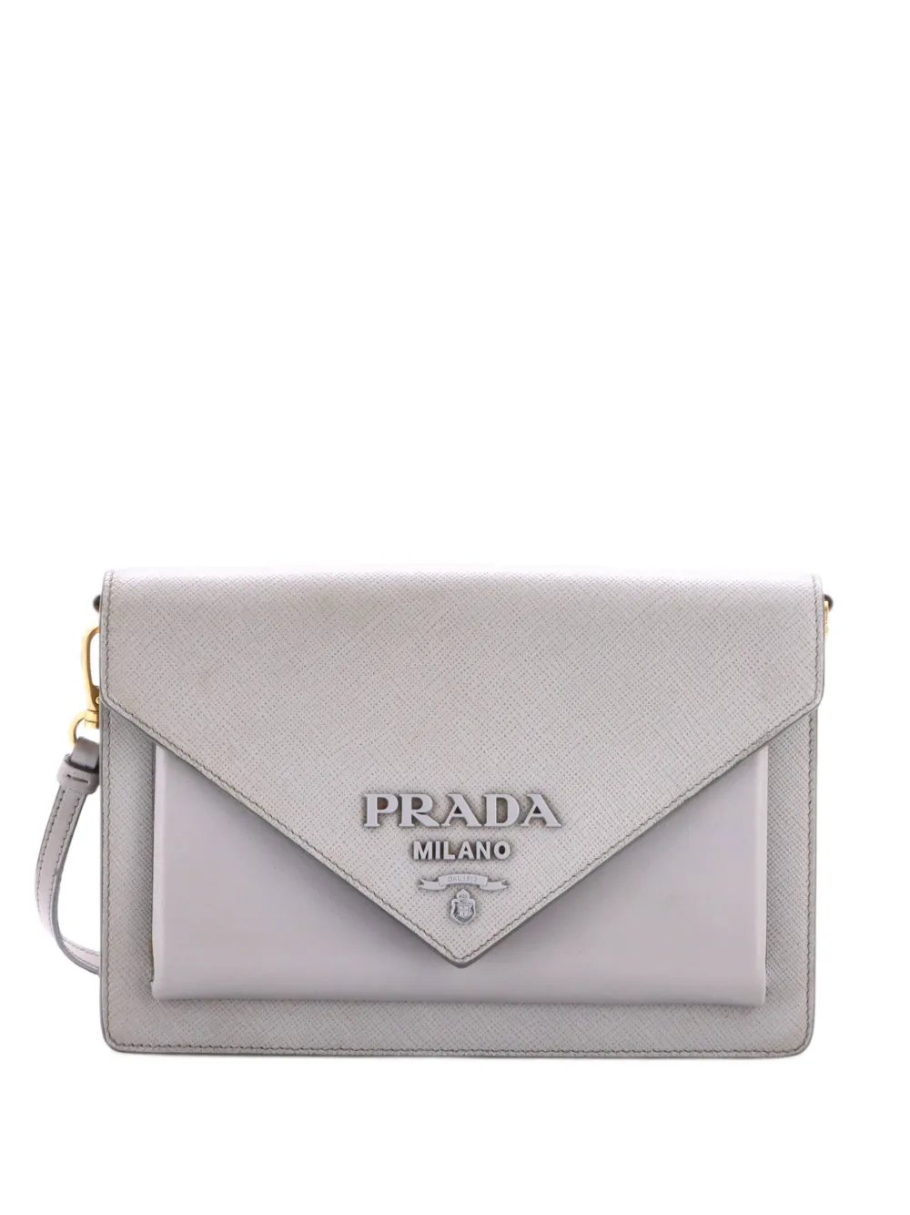 Prada Monochrome Envelope Saffiano with City Calf Mini crossbody bag