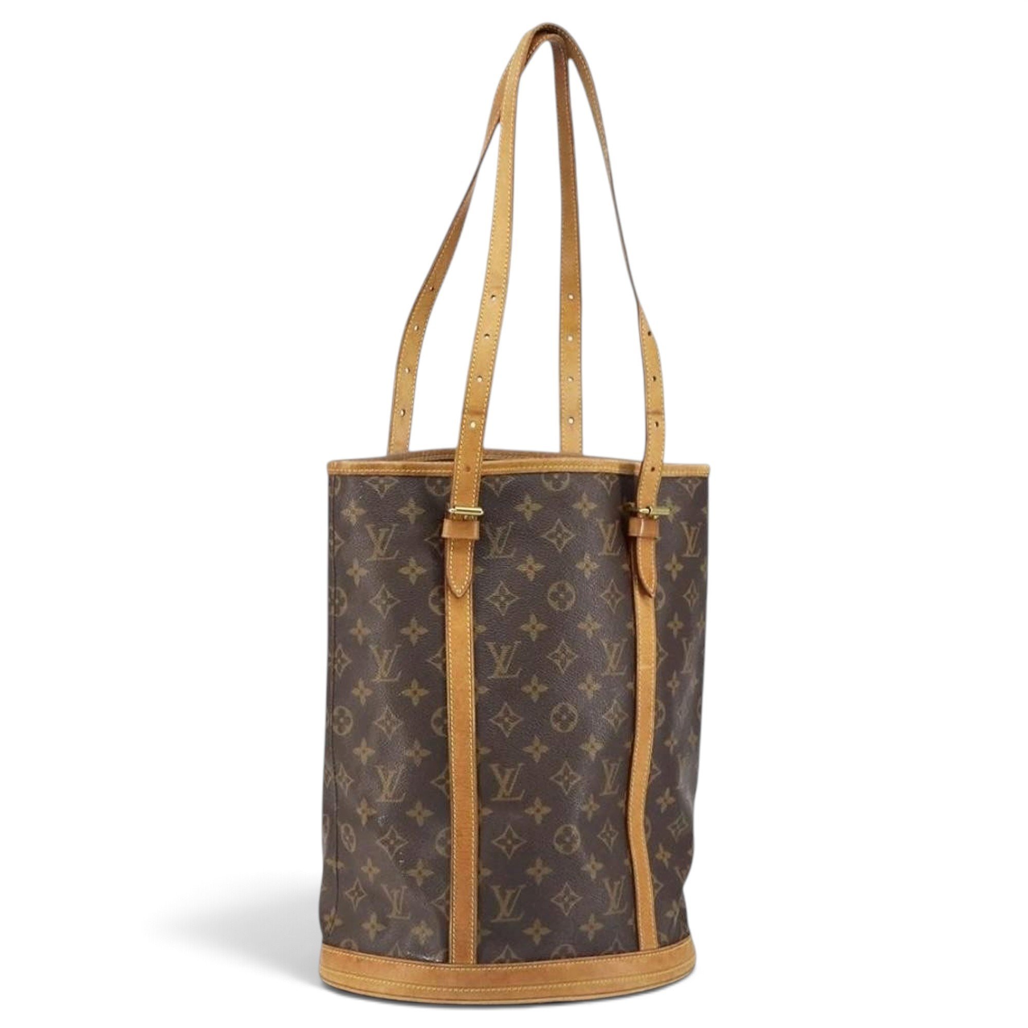 Bucket leather handbag