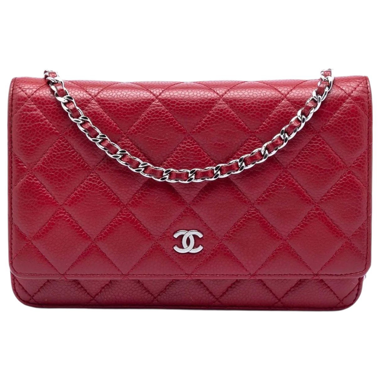 Wallet On Chain leather crossbody bag