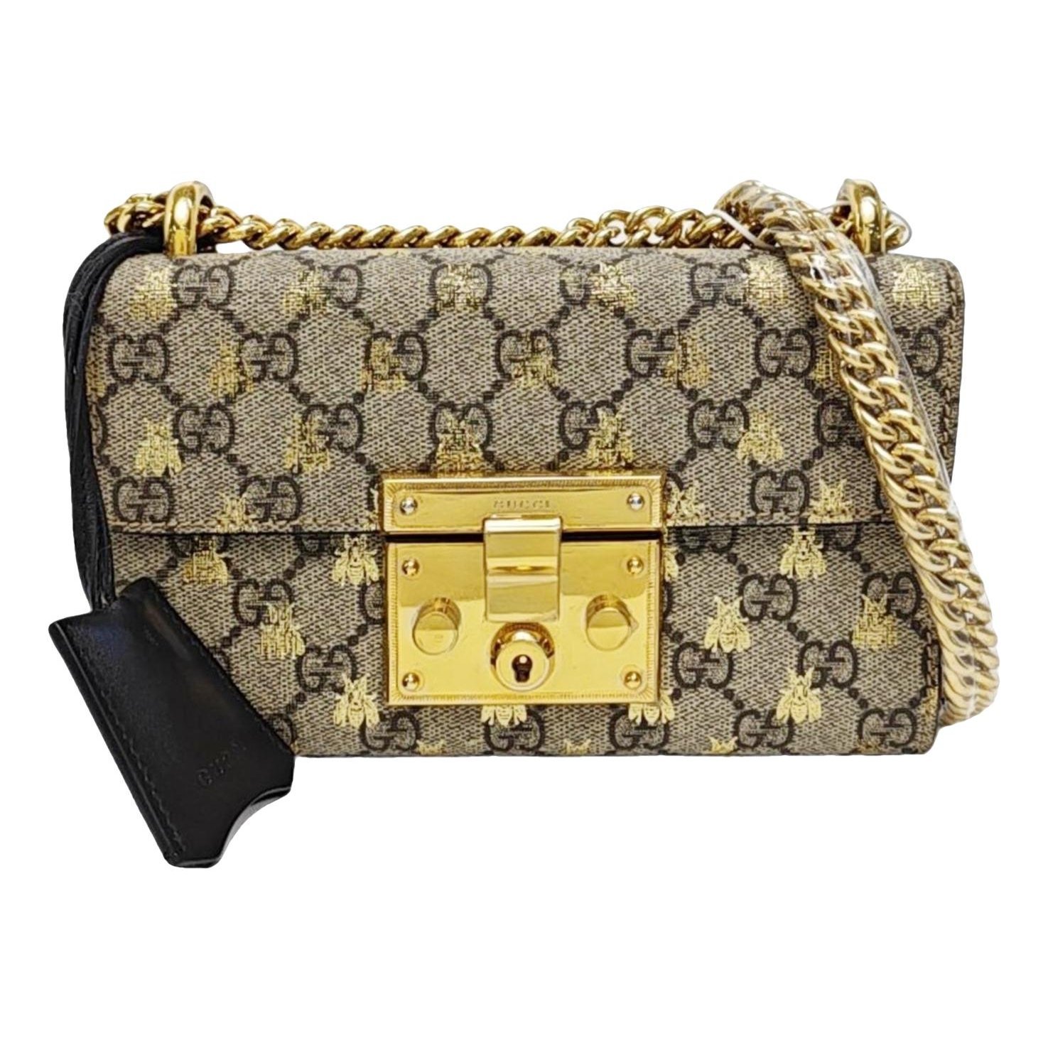 Padlock leather handbag