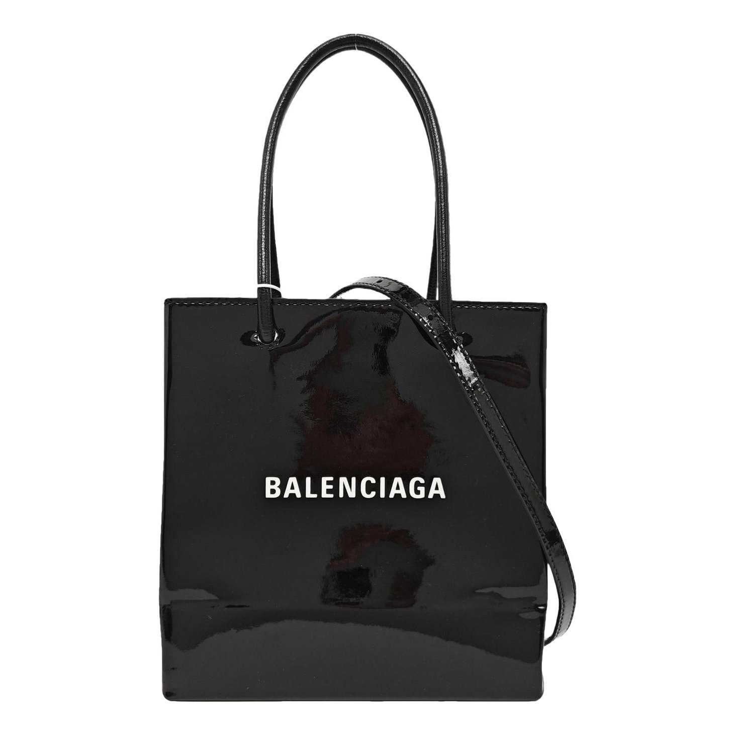 Patent leather handbag