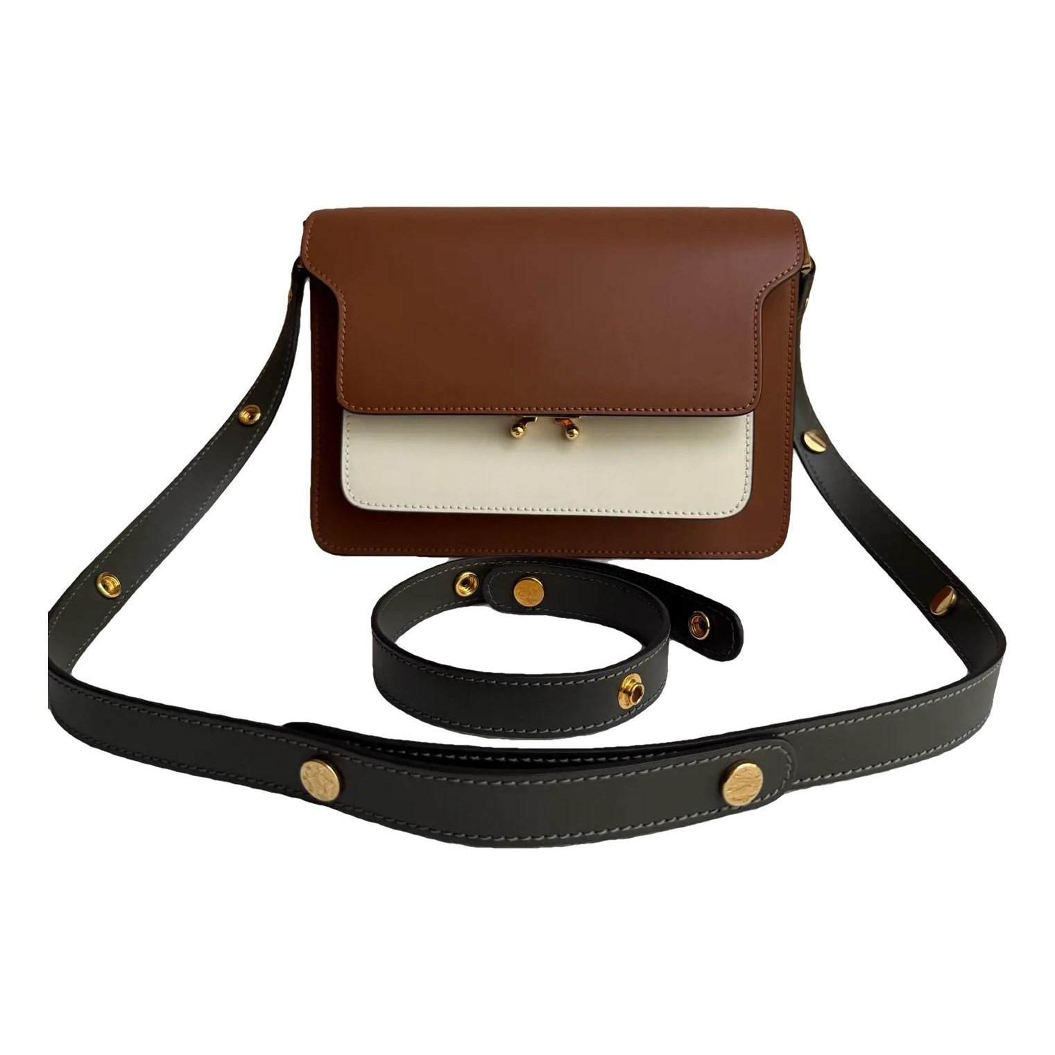 Marni Trunk leather crossbody bag