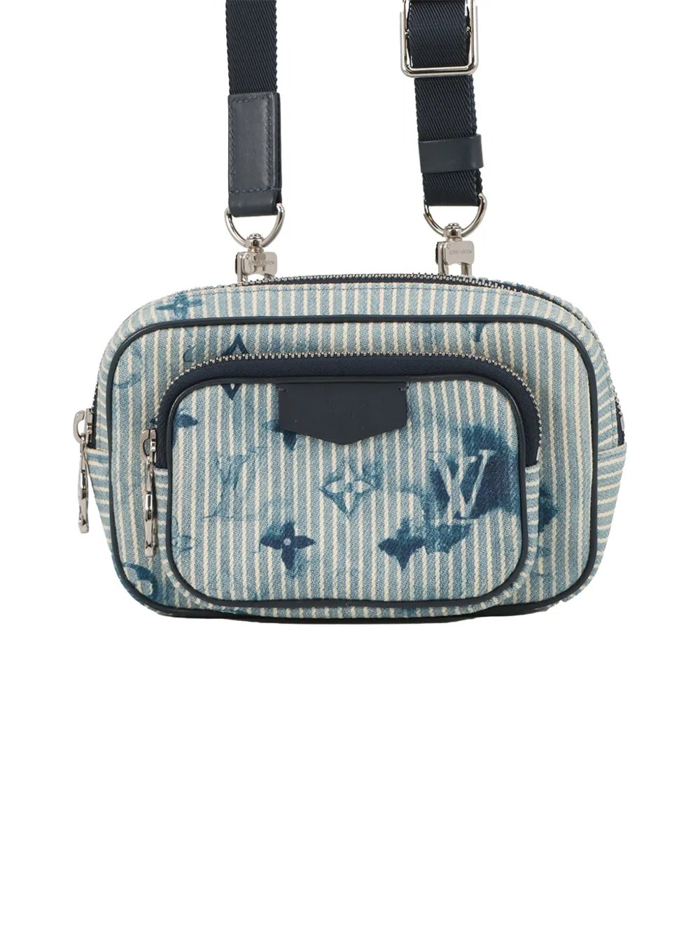 2021-2026 Monogram Denim Watercolor Hickory Stripes Outdoor Pouch crossbody bag