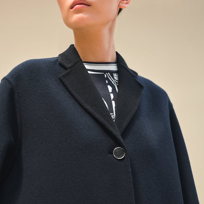 Bleu Noir Supple Cashmere Coat