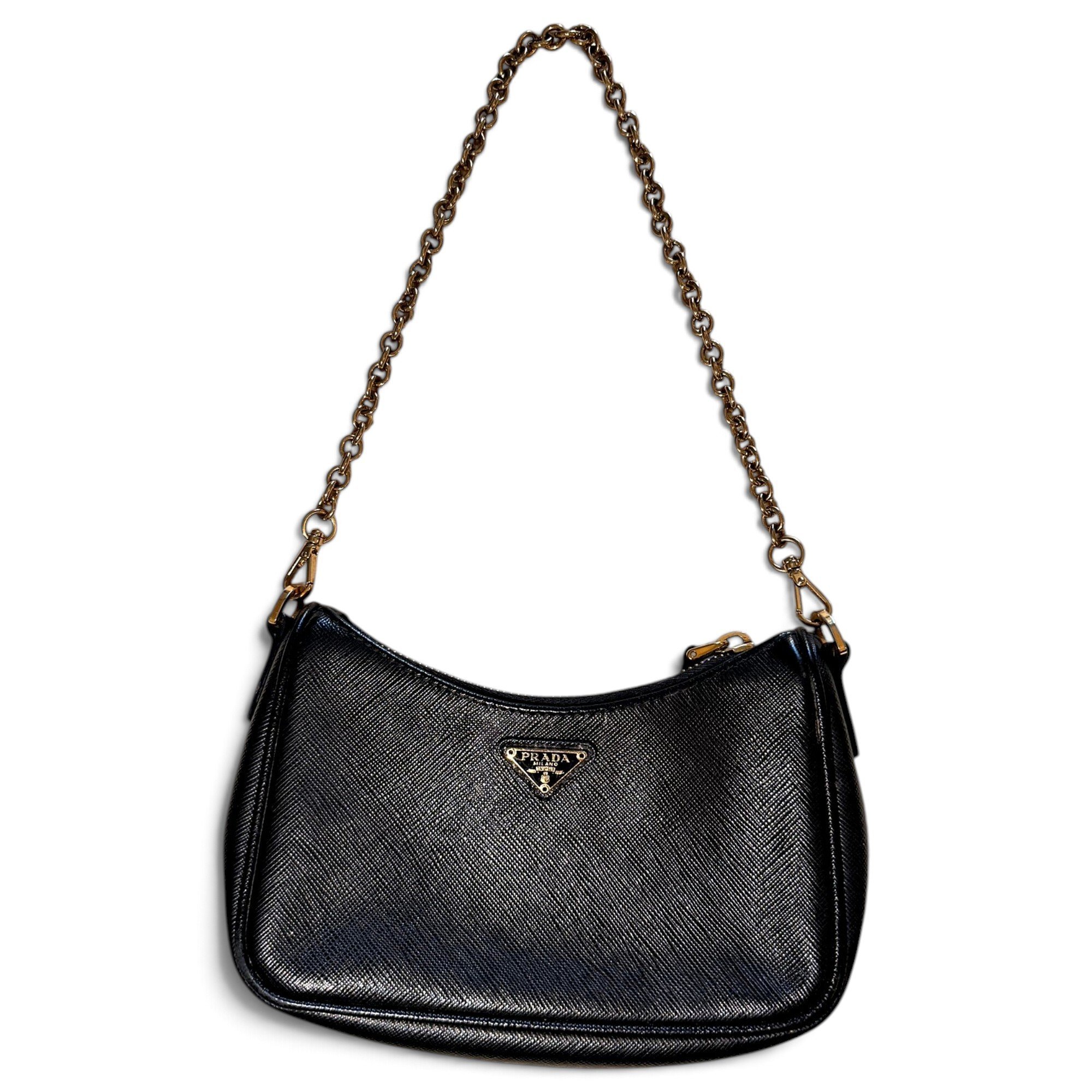 Re-edition leather handbag