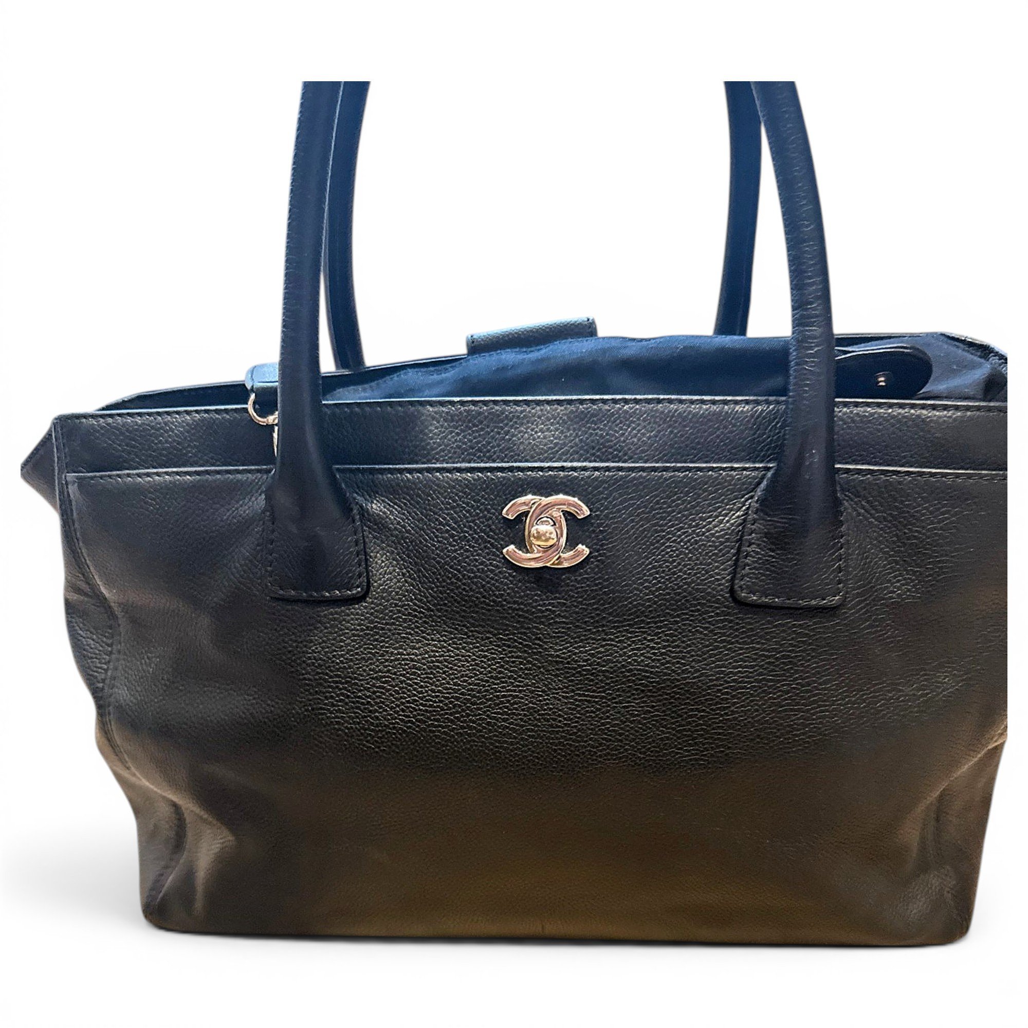 Executive leather tote