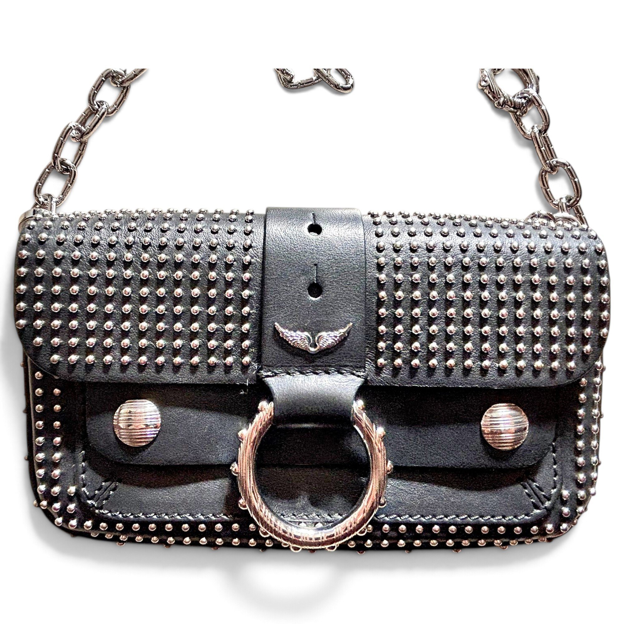 Leather clutch bag