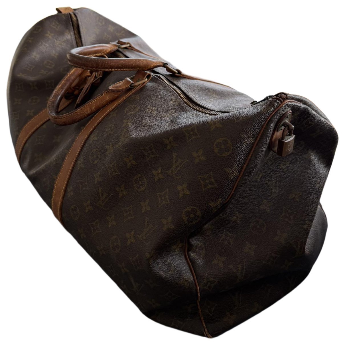 Keepall leather travel bag