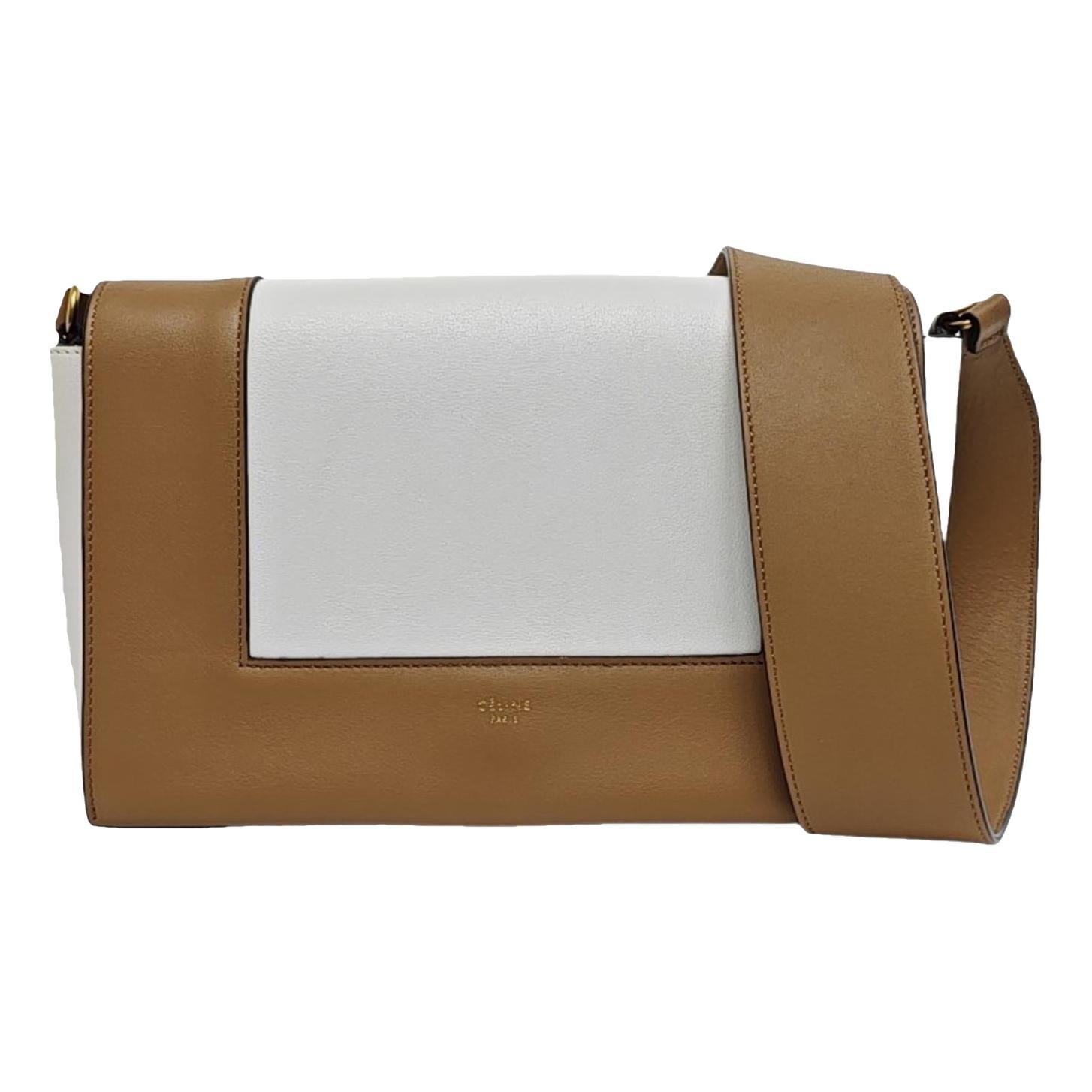Frame leather handbag