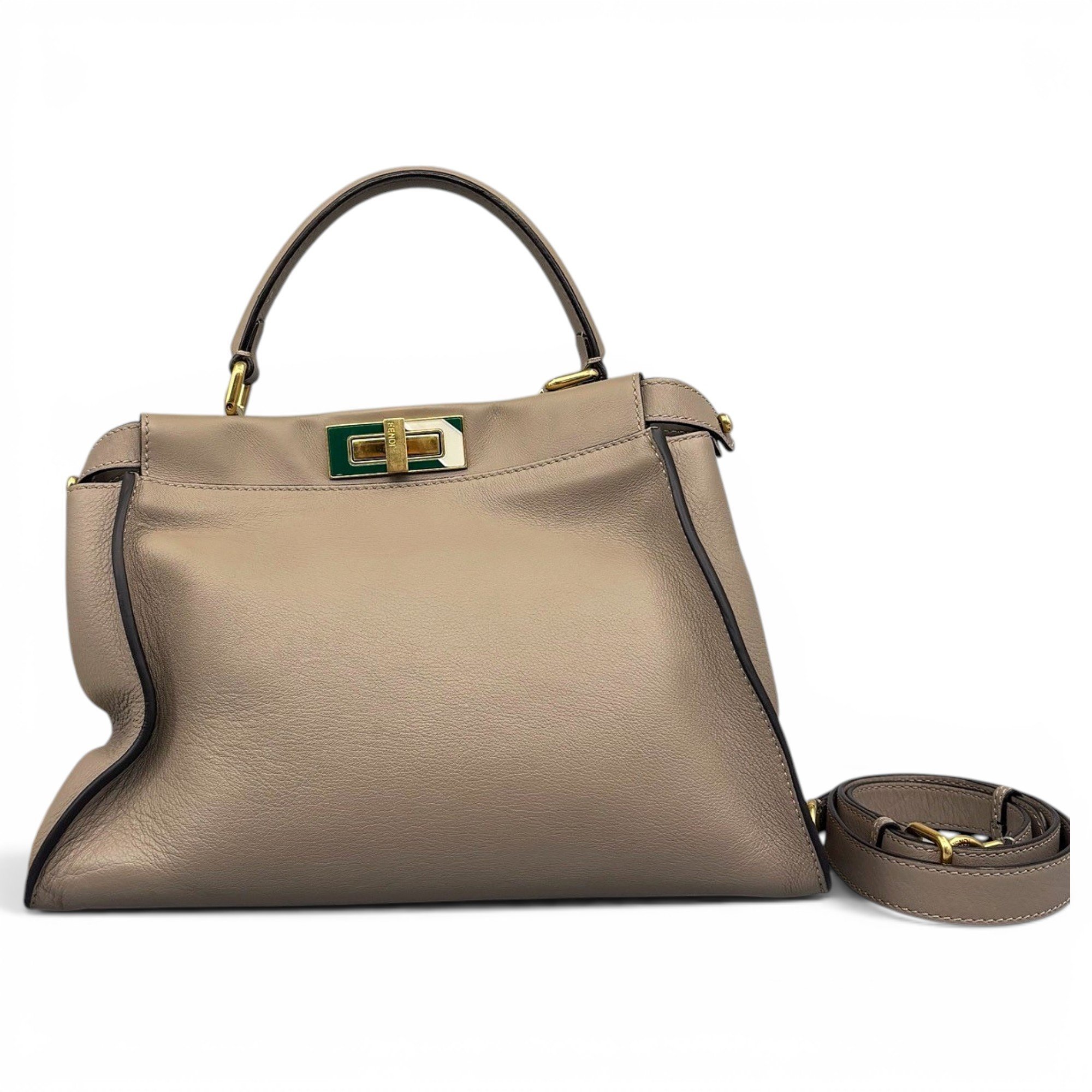 Peekaboo leather handbag