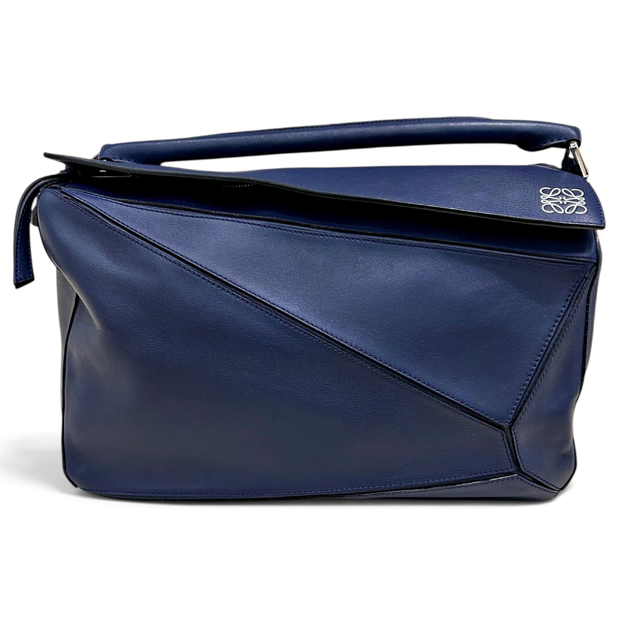 Puzzle leather handbag