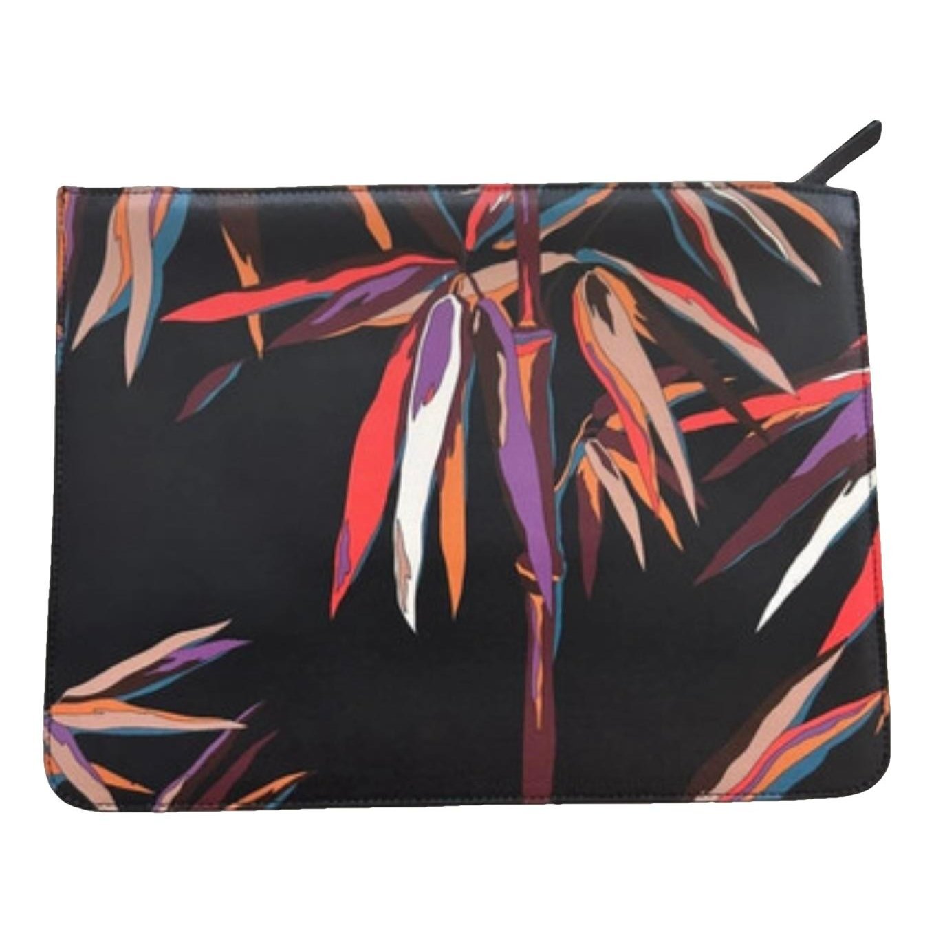Leather clutch bag