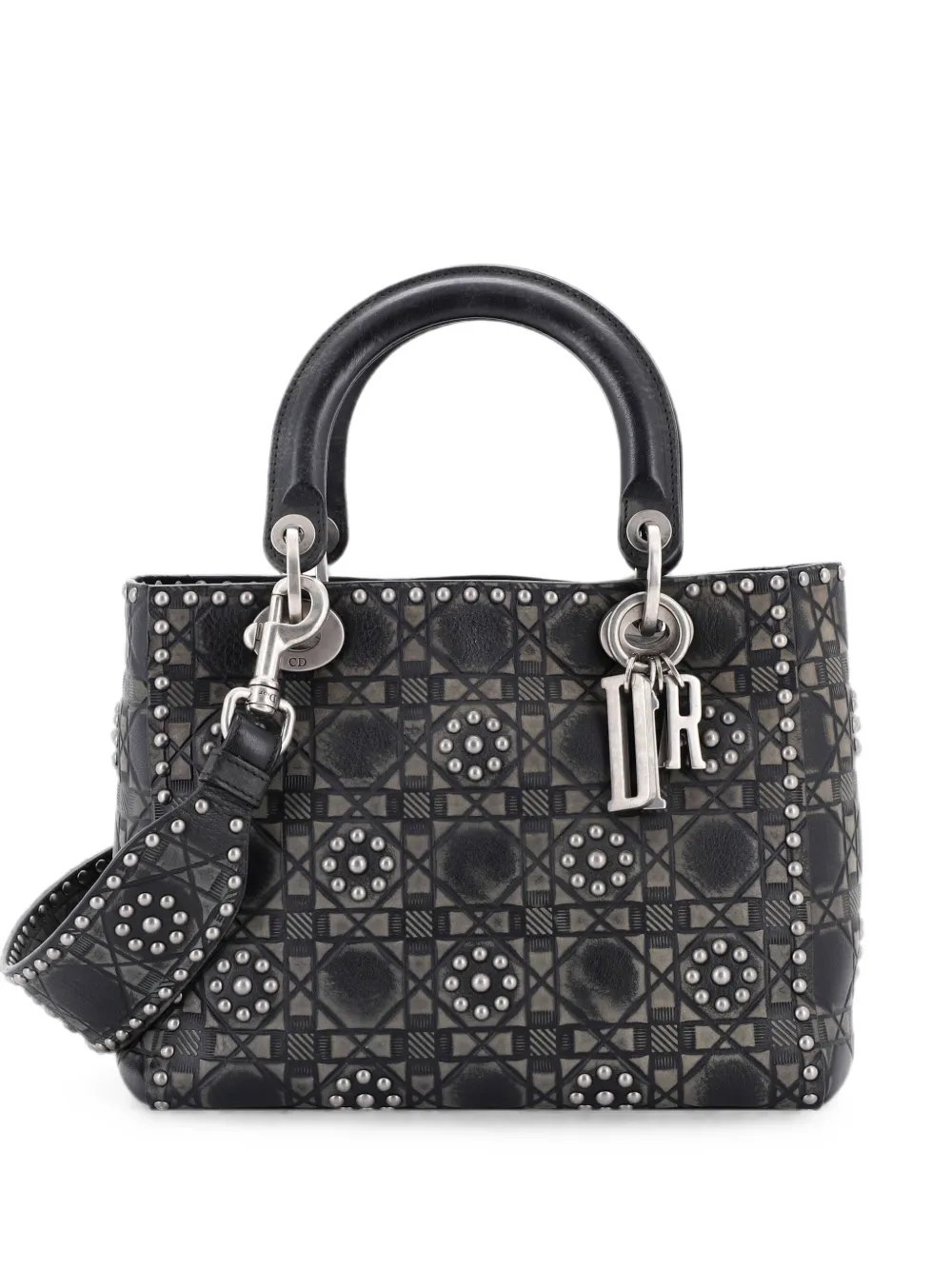 Supple Lady Dior Bag Studded Cannage Embossed Calfskin Medium satchel