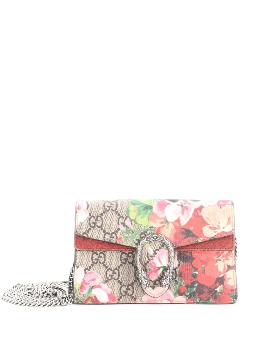 Dionysus Bag Blooms Print GG Coated Canvas Super Mini crossbody bag