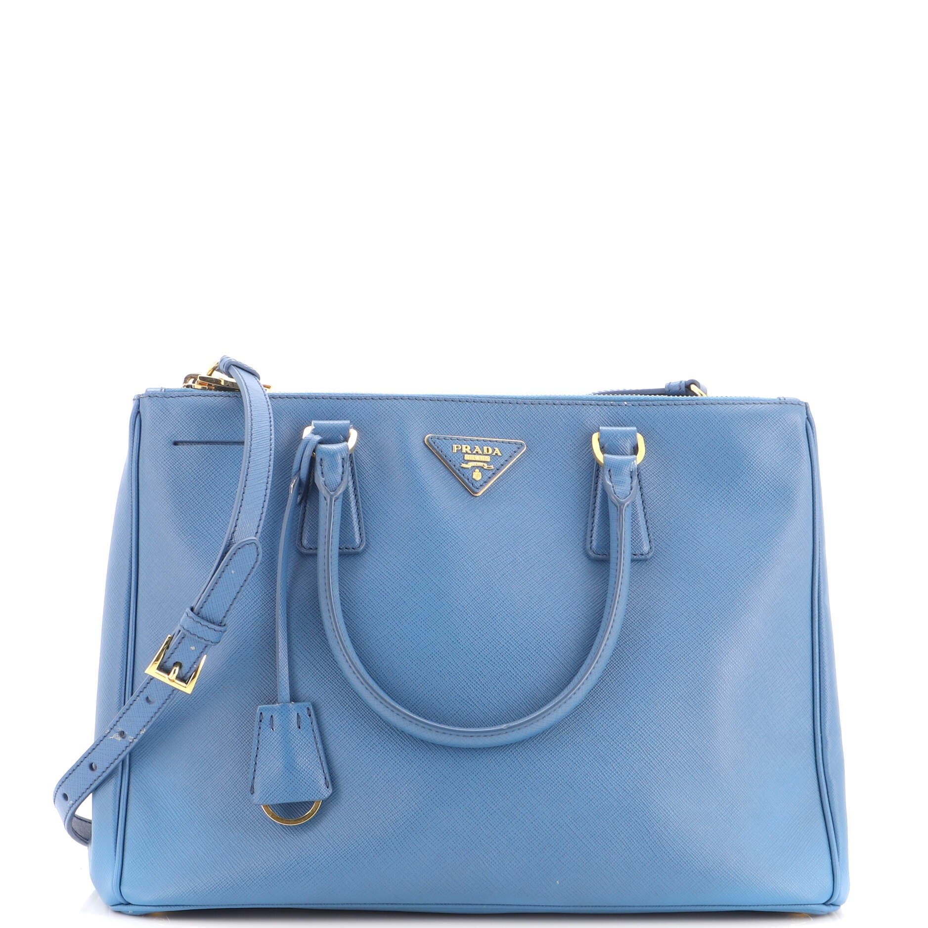 Double Zip Lux Tote Saffiano Leather Medium